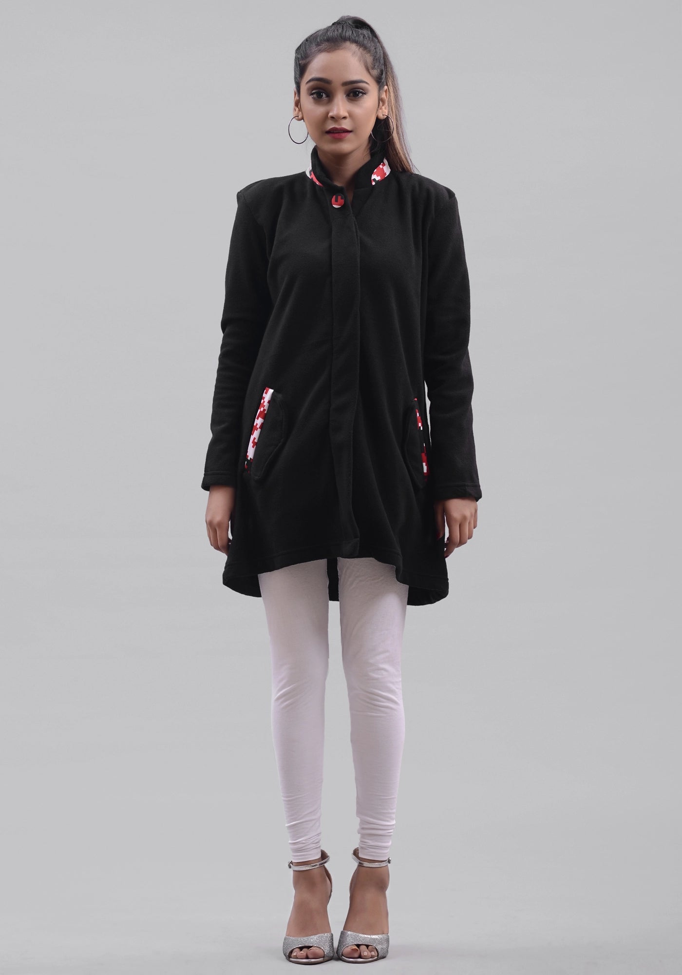 Ladies Black Polar Fleece Jacket