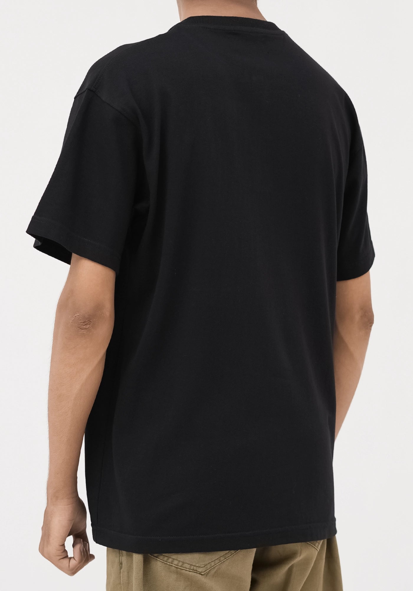 Cotton Henley Plain Round Neck