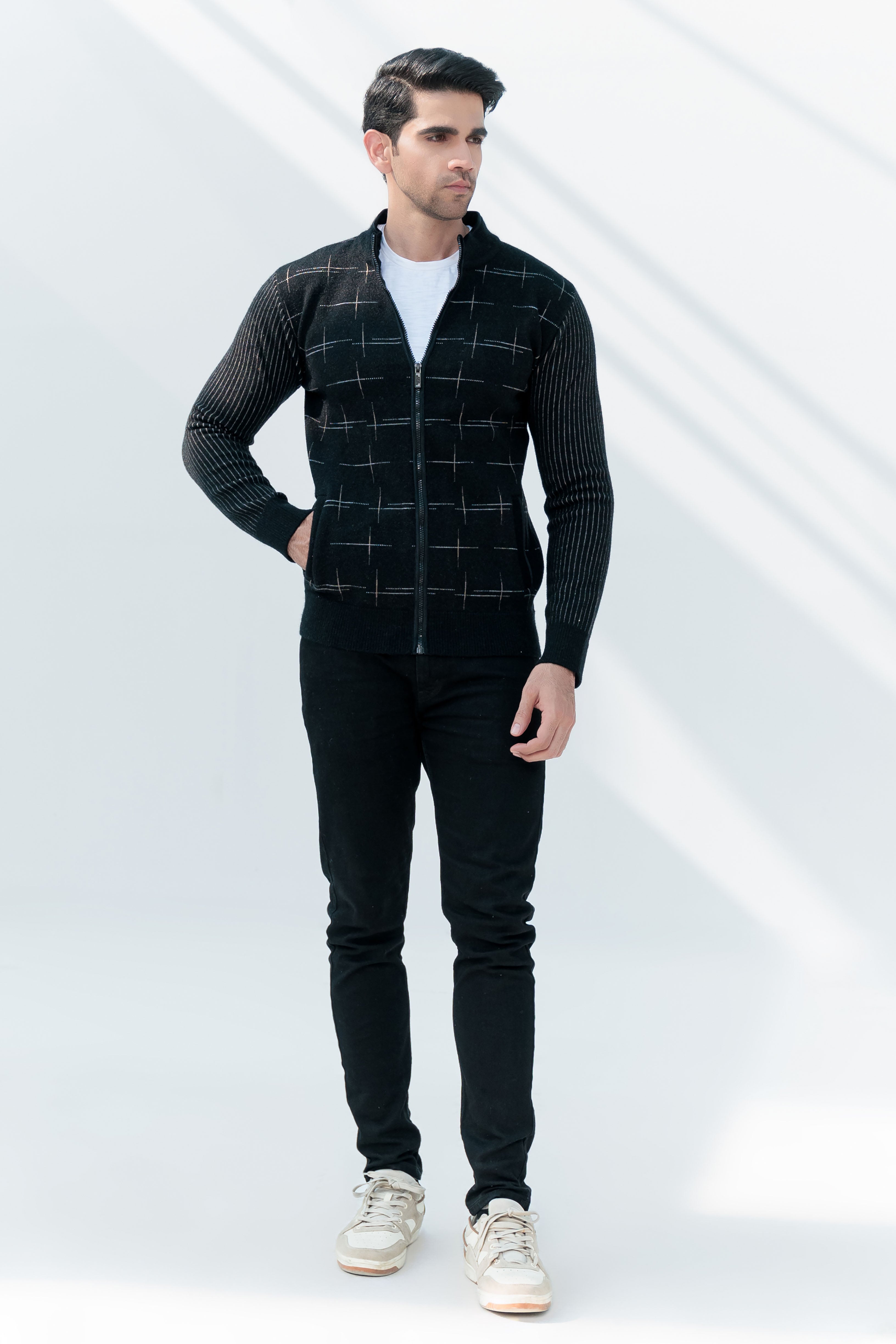 Soft Acrylic Wool Zipper Sweater