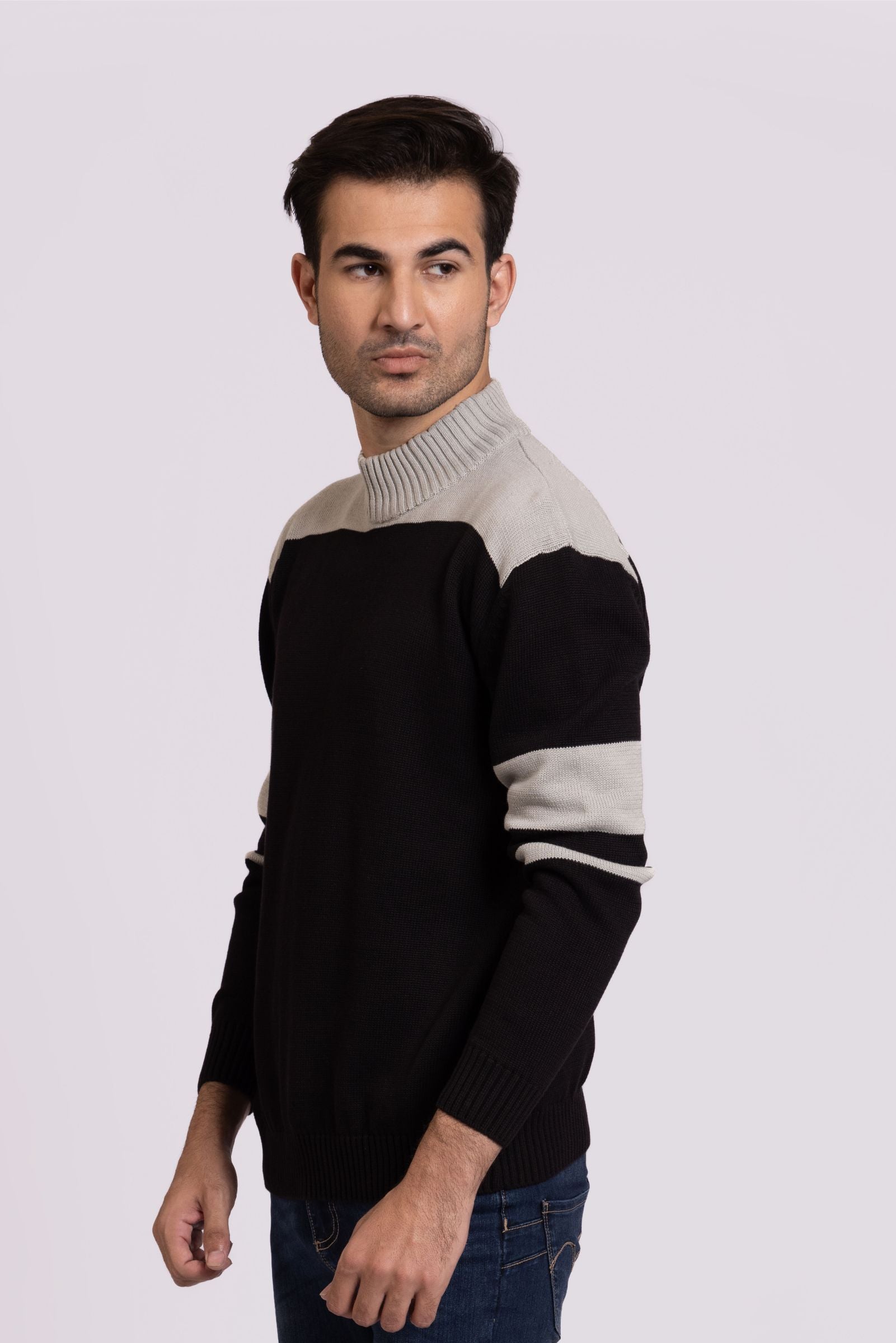 Cotton Mock Neck Sweater