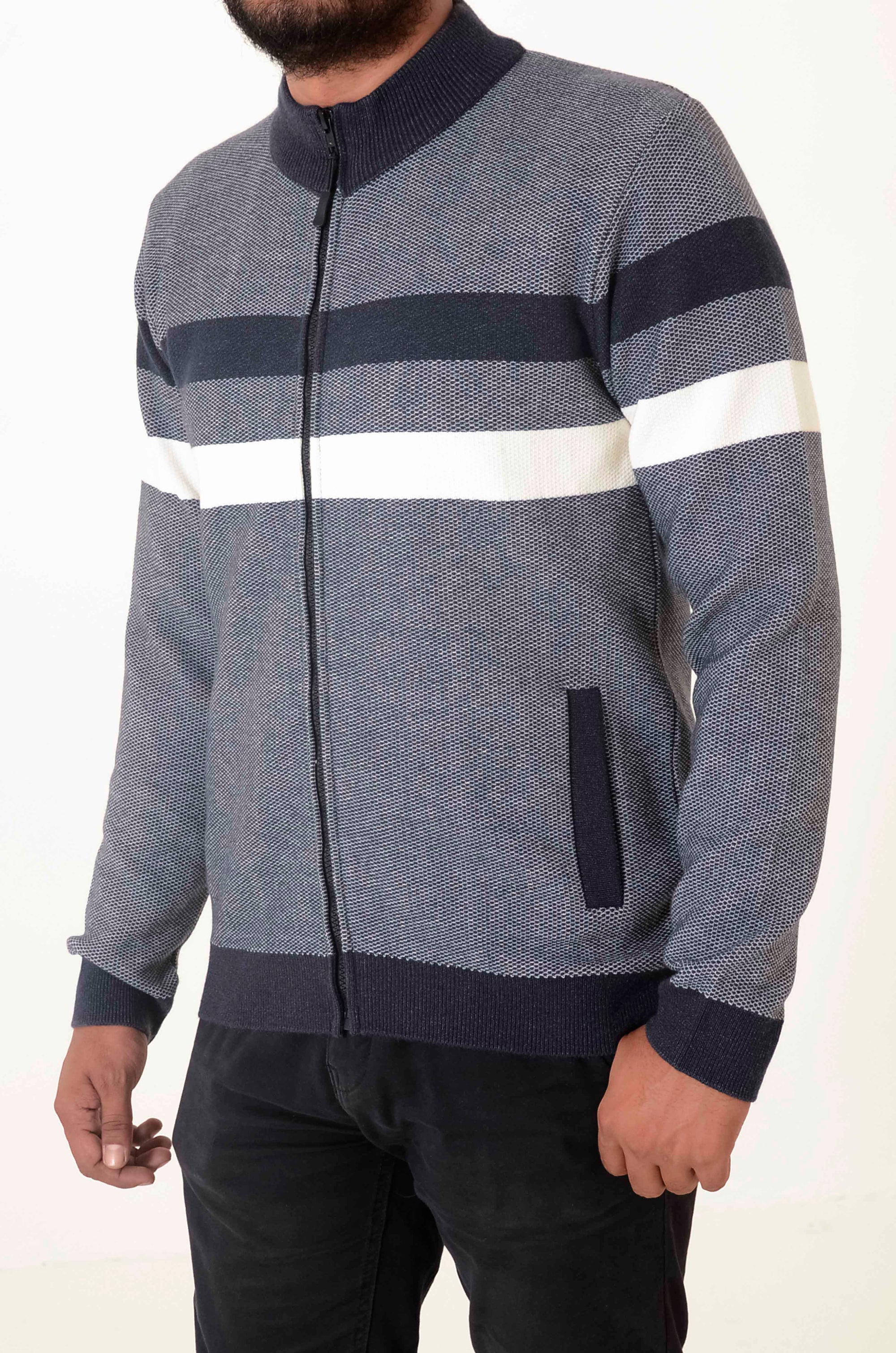 Soft Acrylic Wool Zipper Sweater