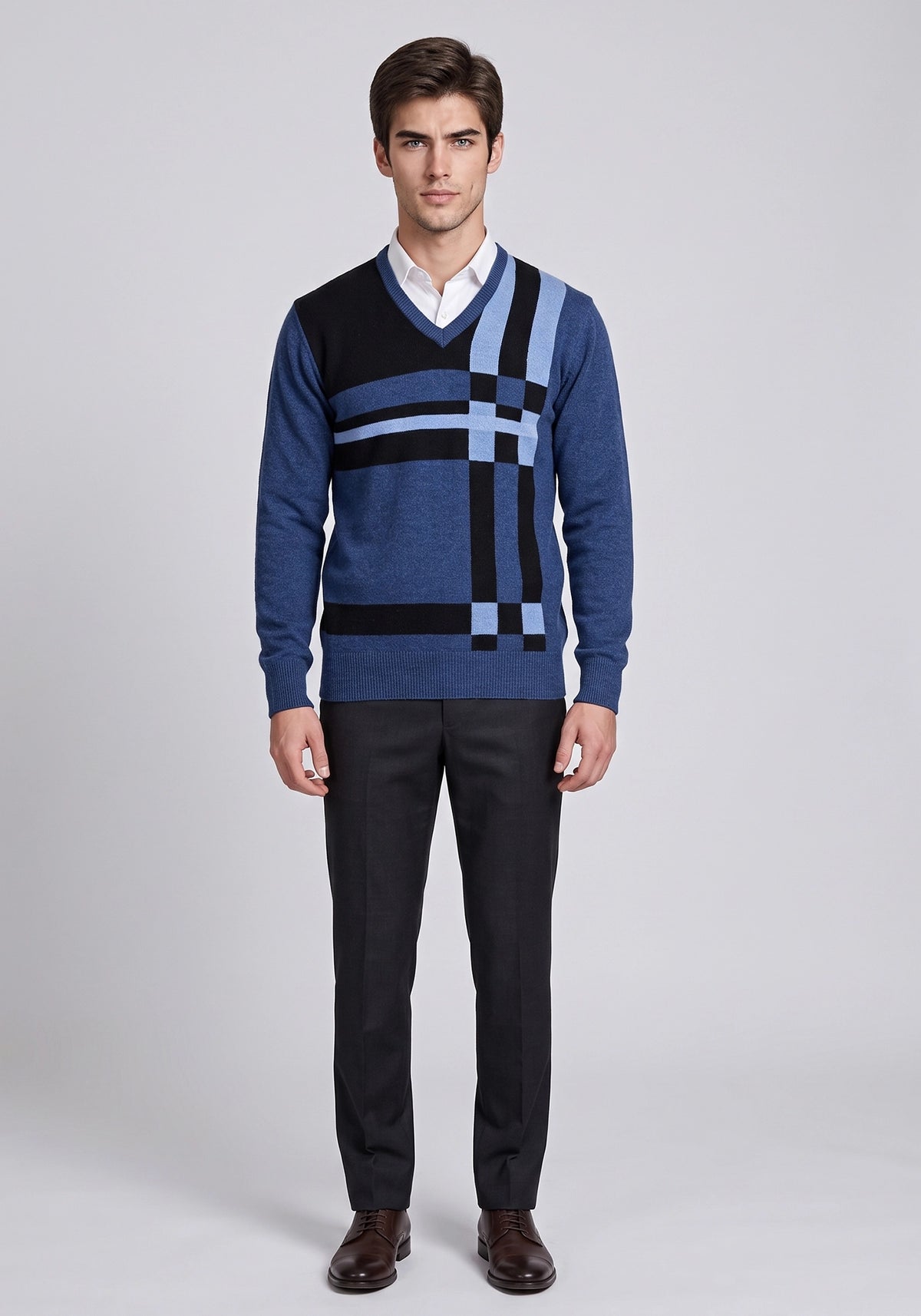 100% Lambswool Blue Pullover