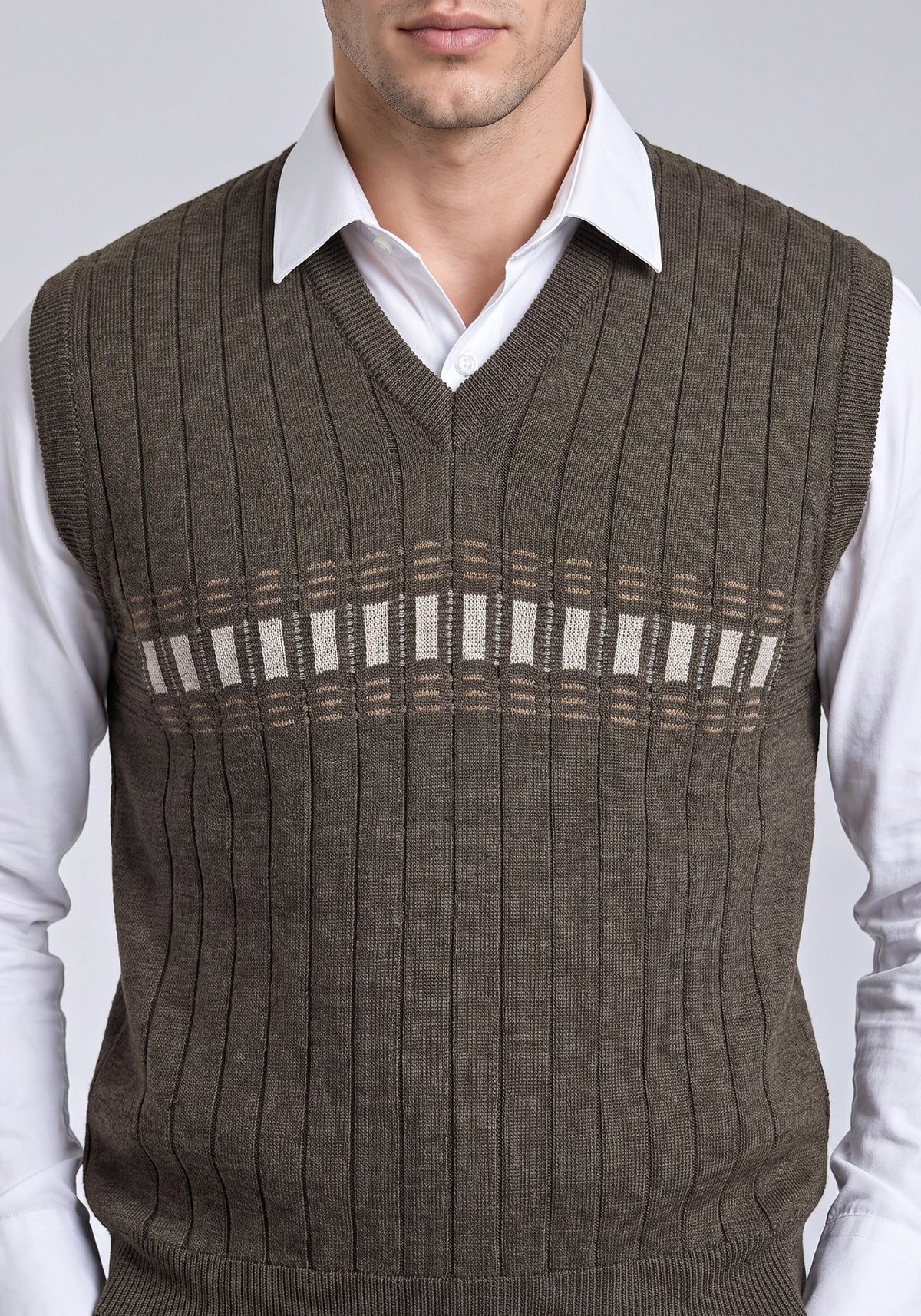 Wool Blend Brown Sleeveless