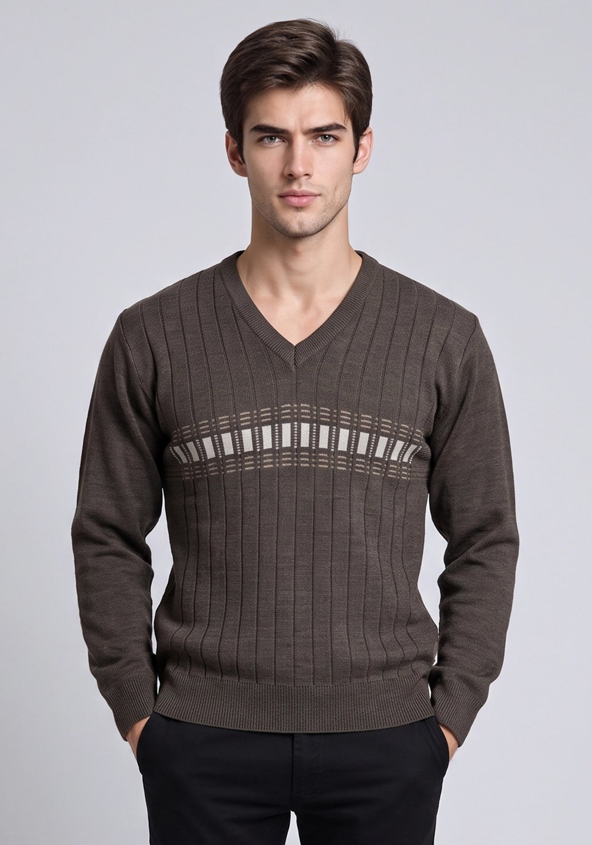 Wool Blend Brown Pullover