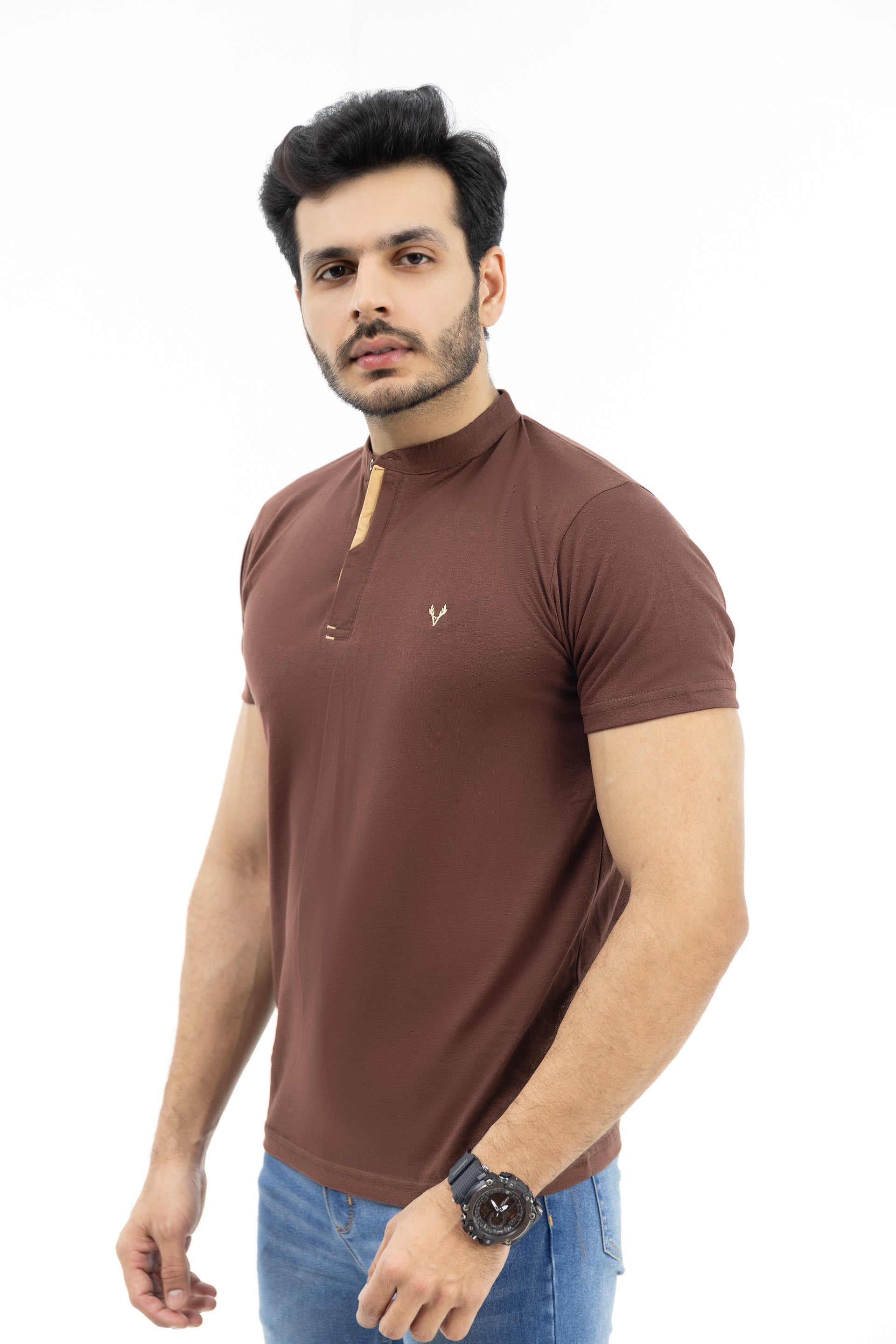 100% Cotton Henley T-Shirt