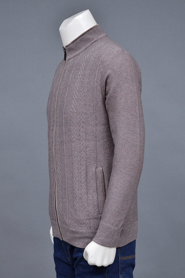 Soft Acrylic Wool Zipper Sweater