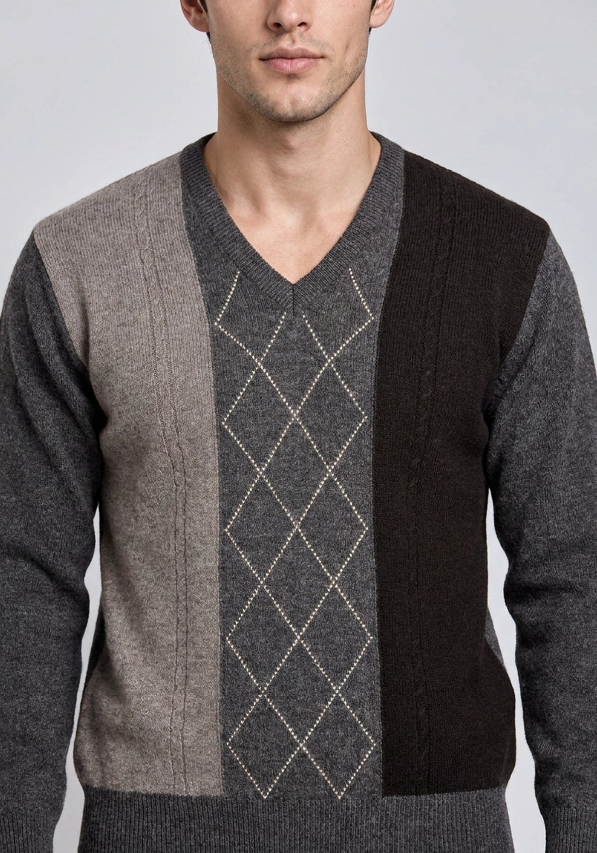 100% Lambswool Brown Pullover