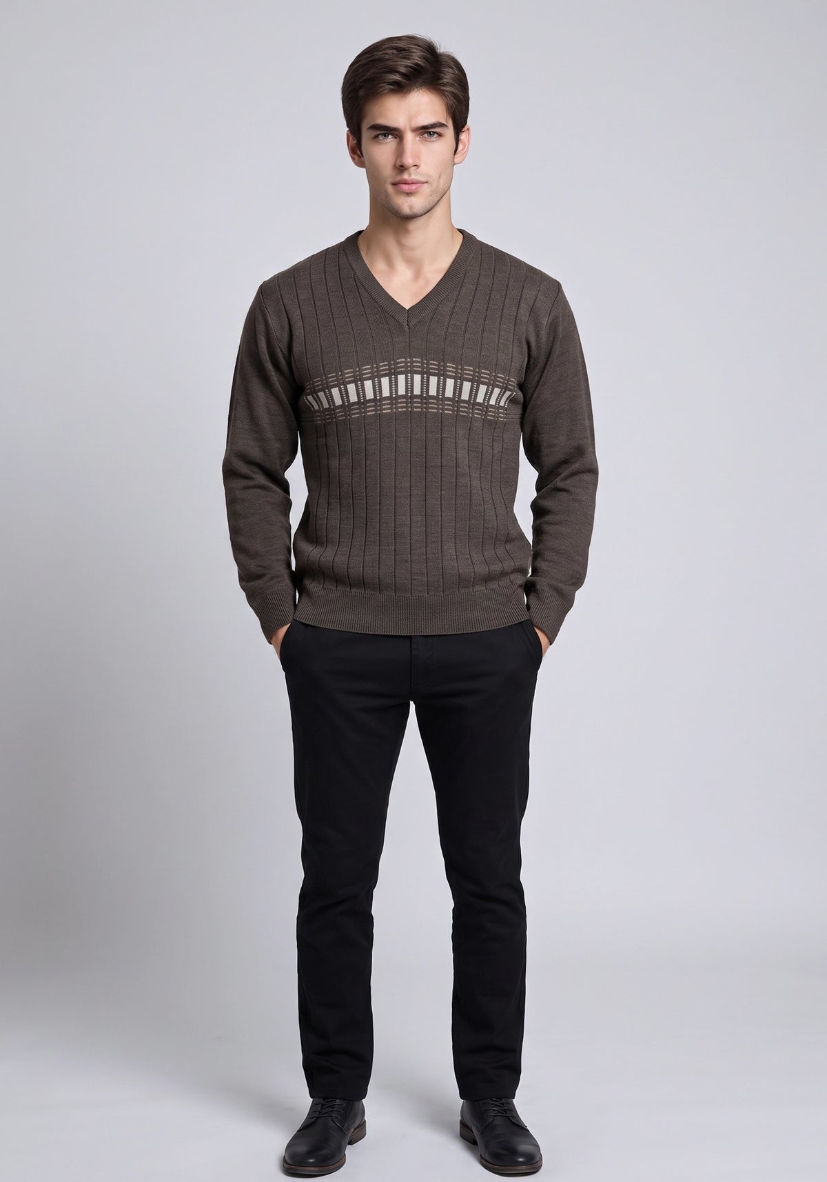 Wool Blend Brown Pullover