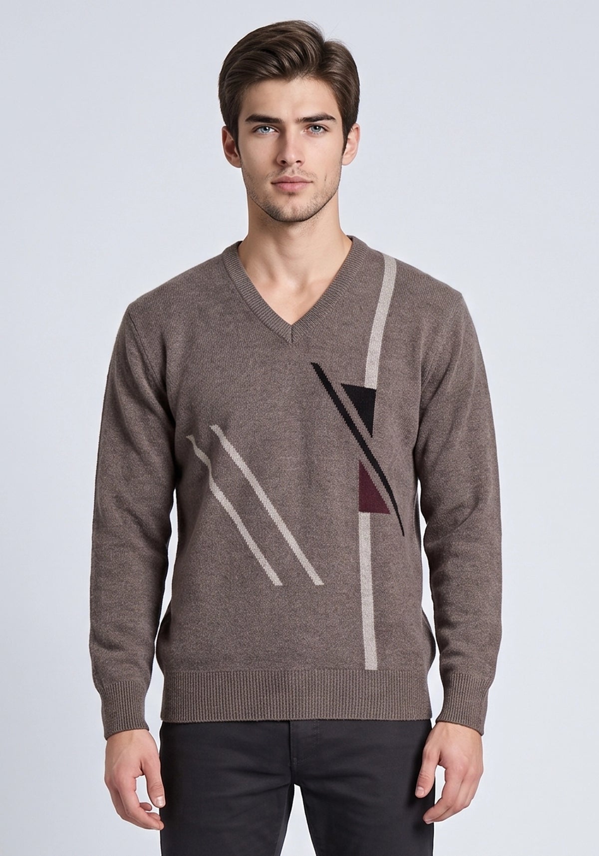 100% Lambswool Brown Pullover