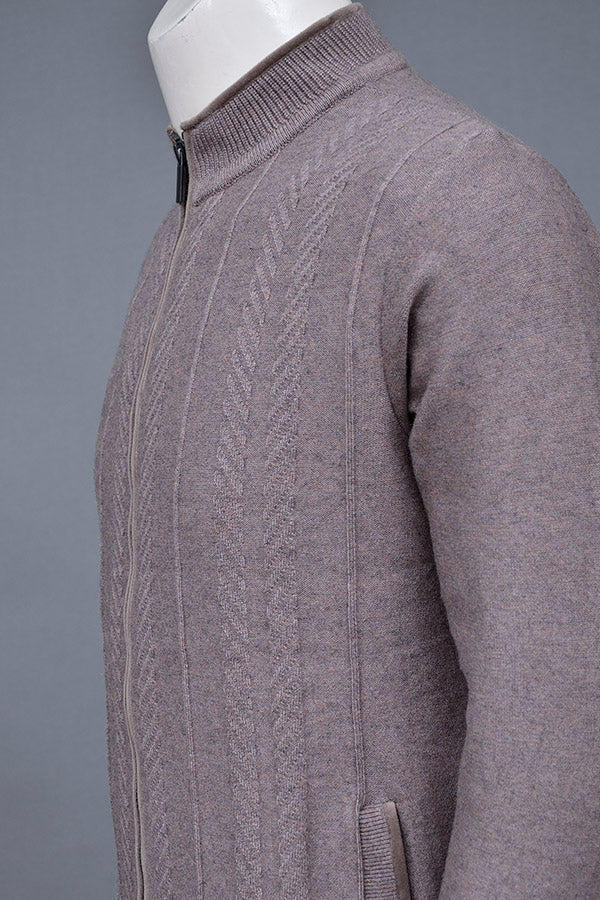 Soft Acrylic Wool Zipper Sweater