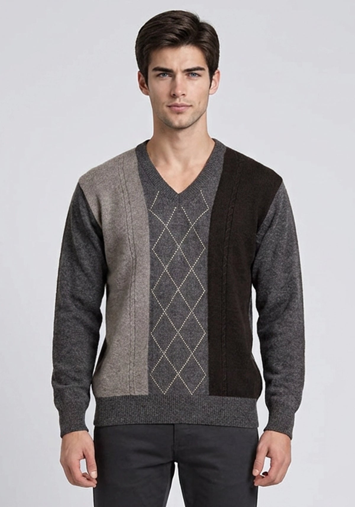 100% Lambswool Brown Pullover