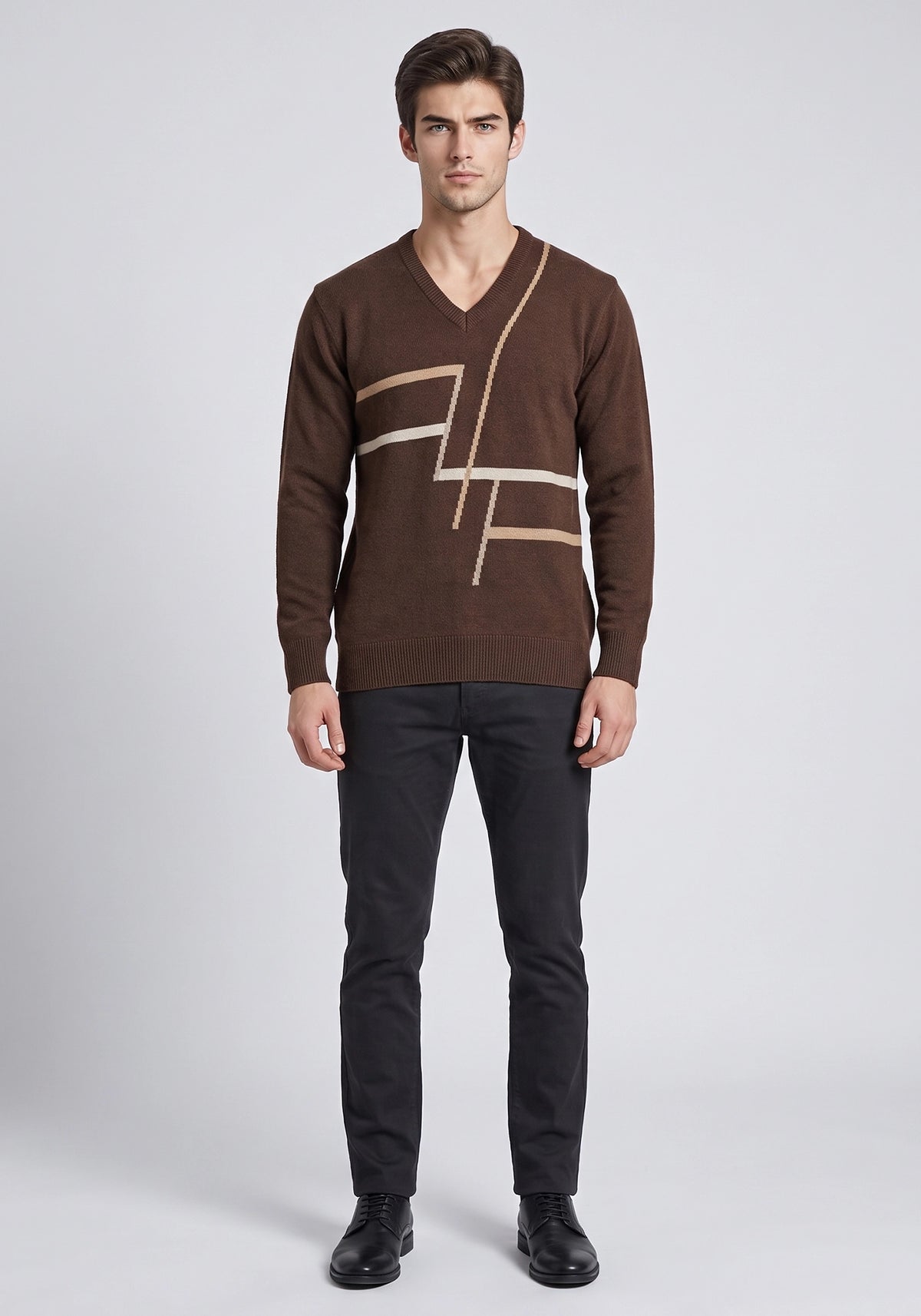 100% Lambswool Brown Pullover
