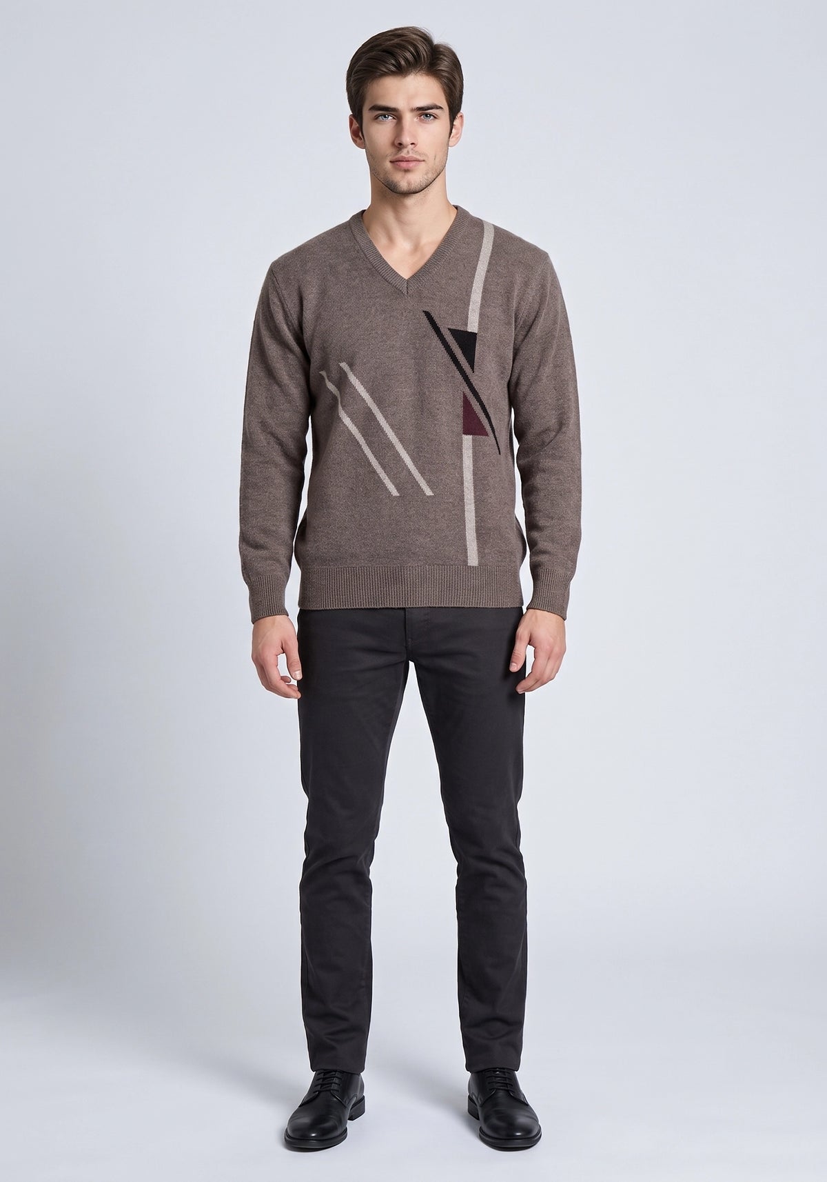100% Lambswool Brown Pullover