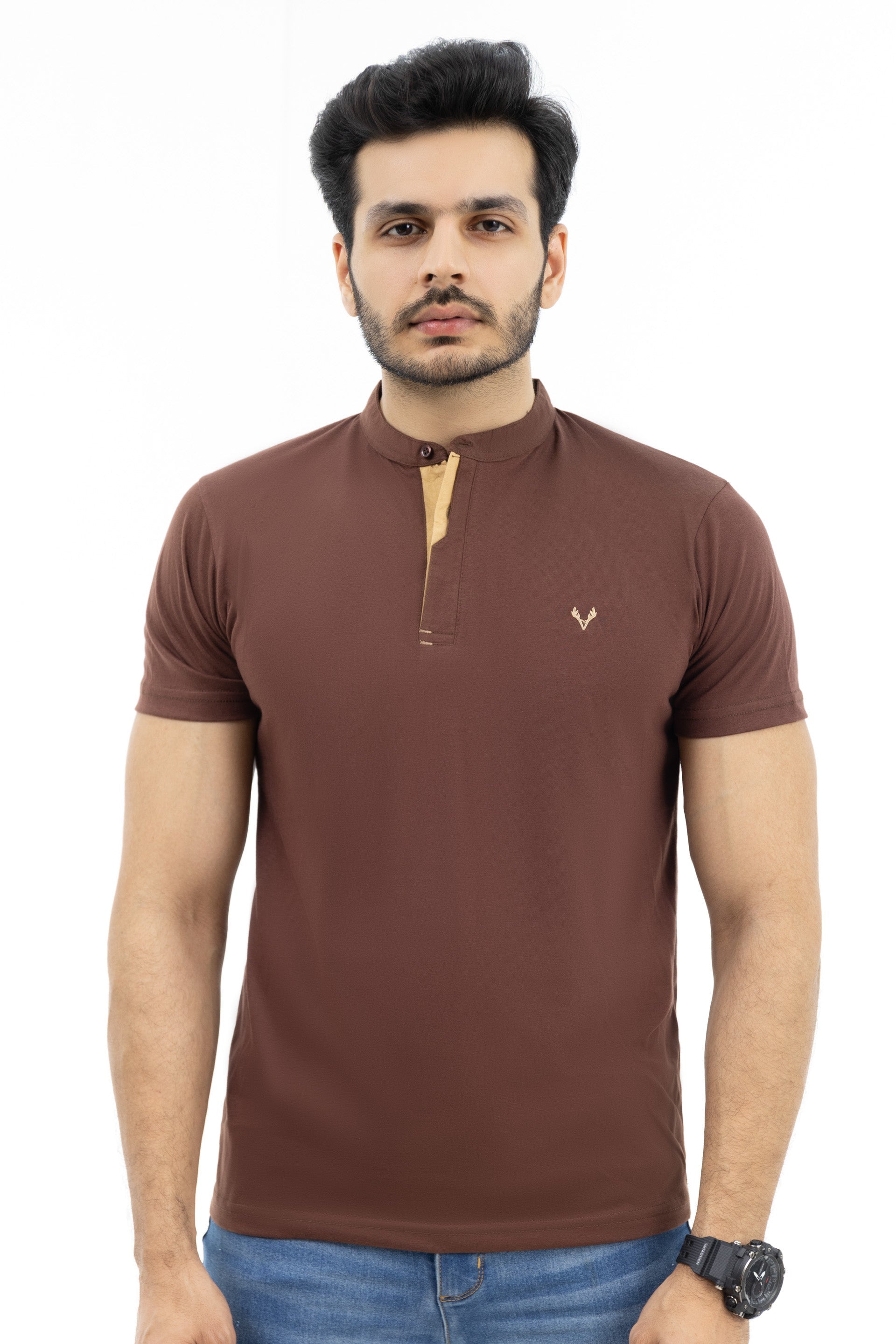 100% Cotton Henley T-Shirt