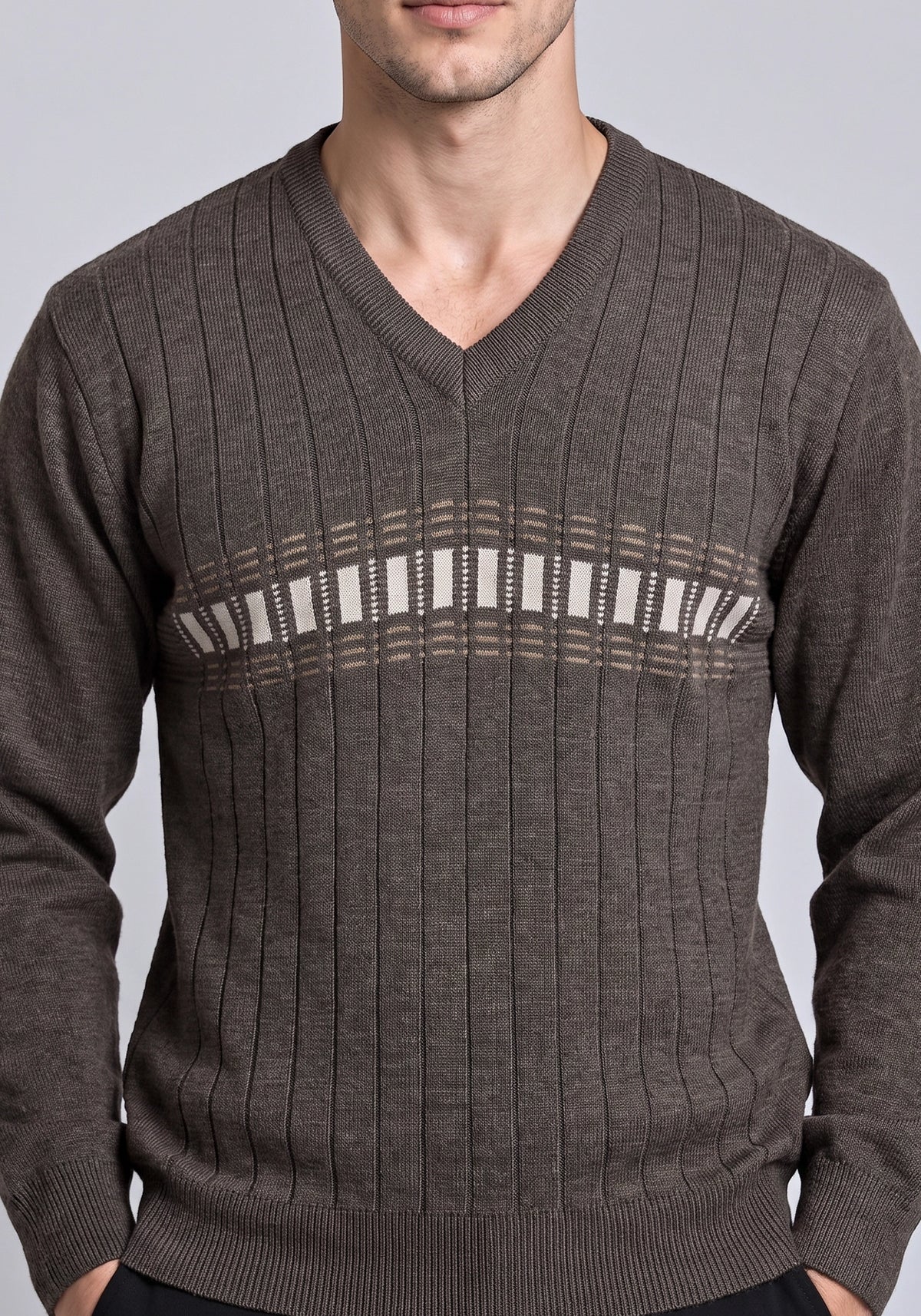 Wool Blend Brown Pullover