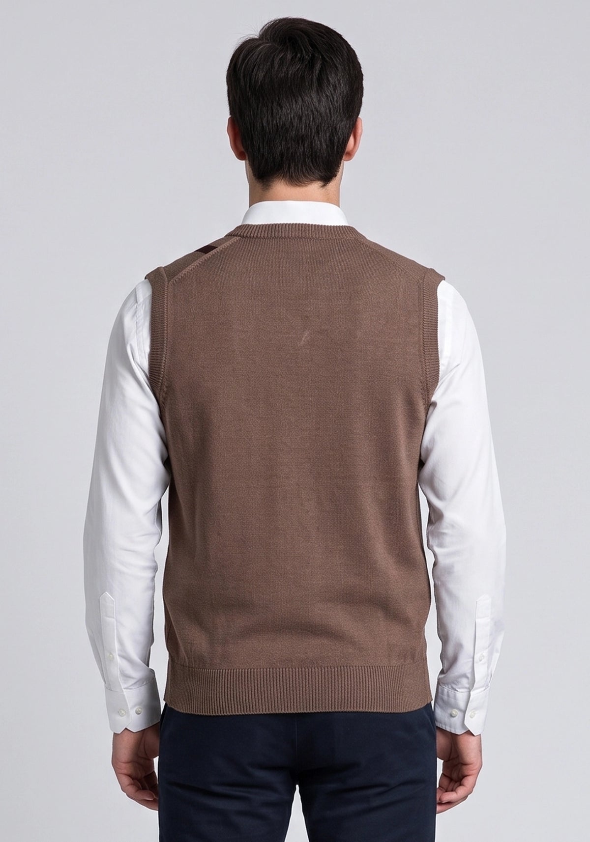 100% Lambswool Brown Sleeveless
