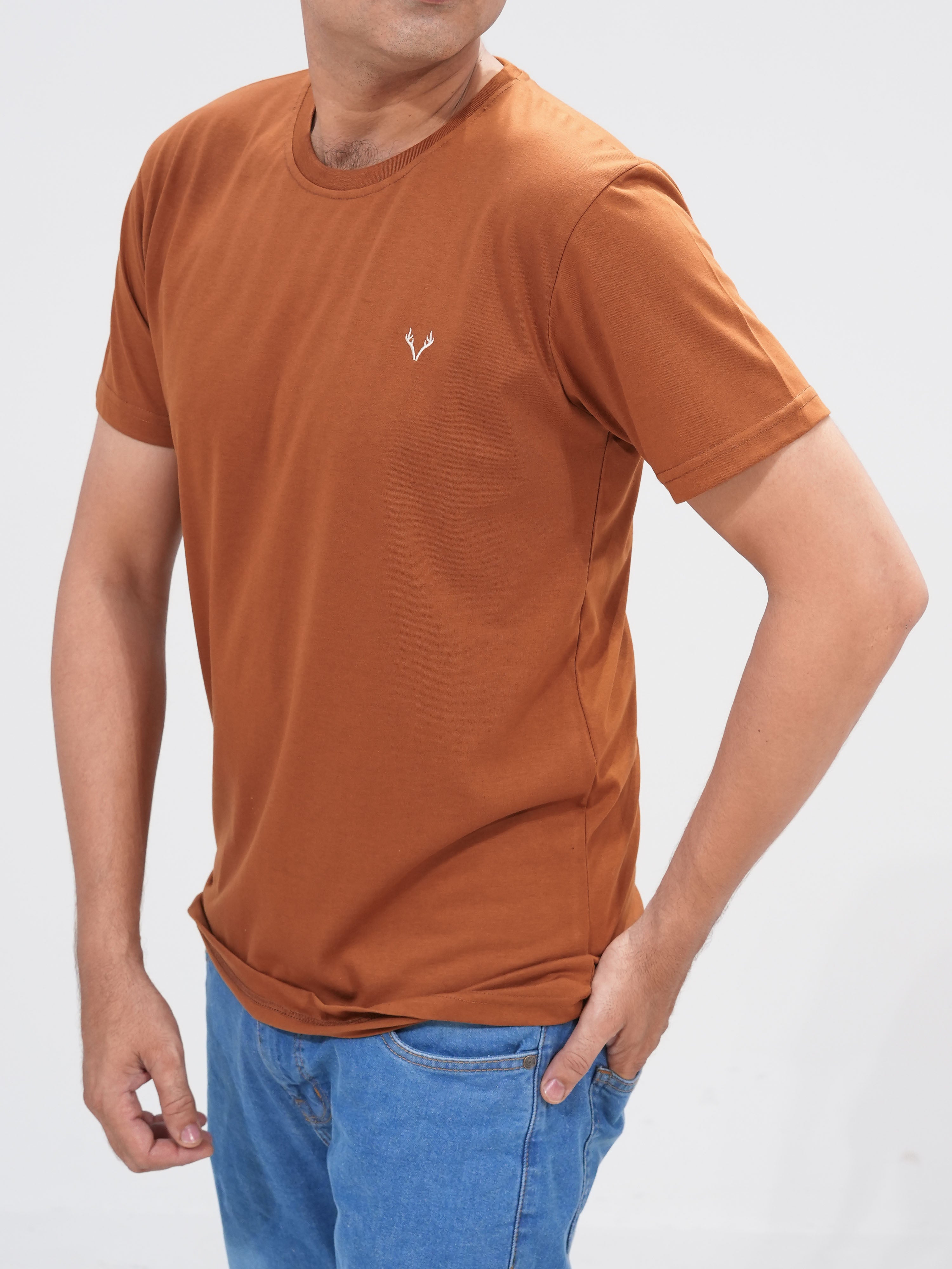100% Cotton Plain Round Neck T-Shirt