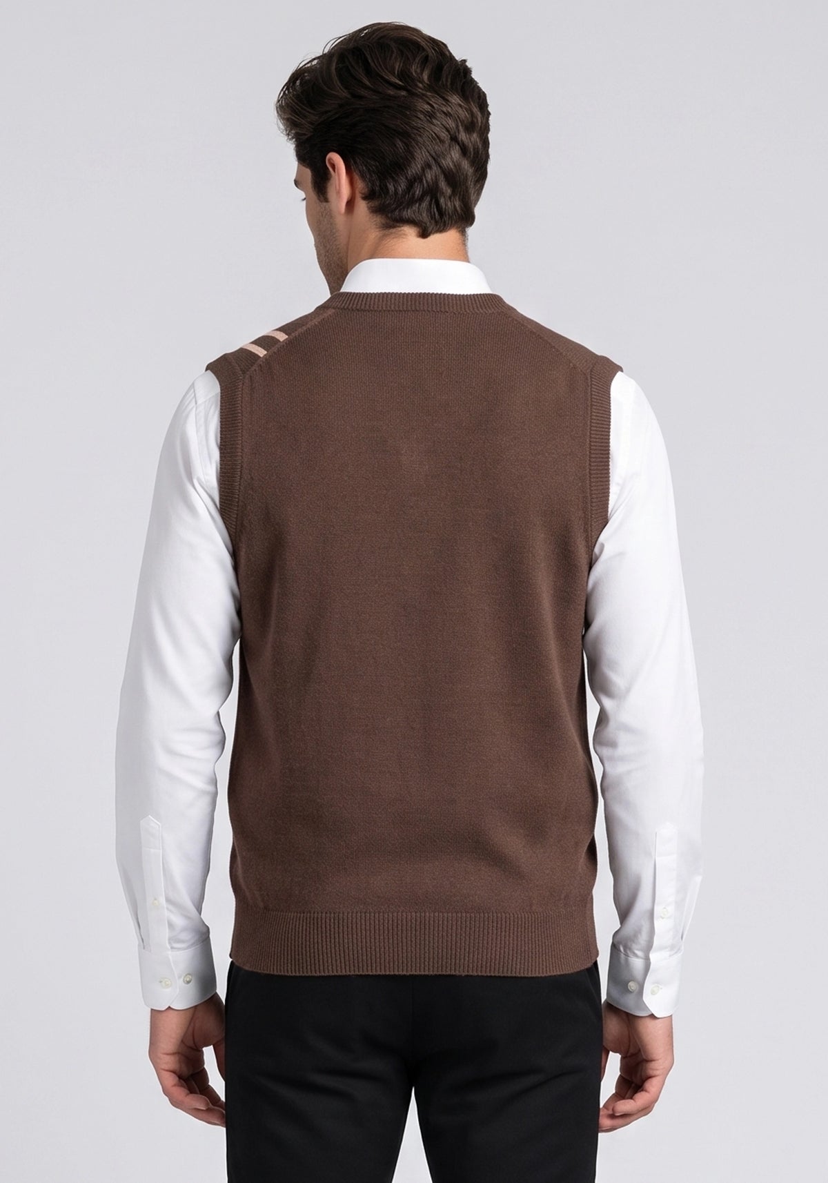 100% Lambswool Brown Sleeveless