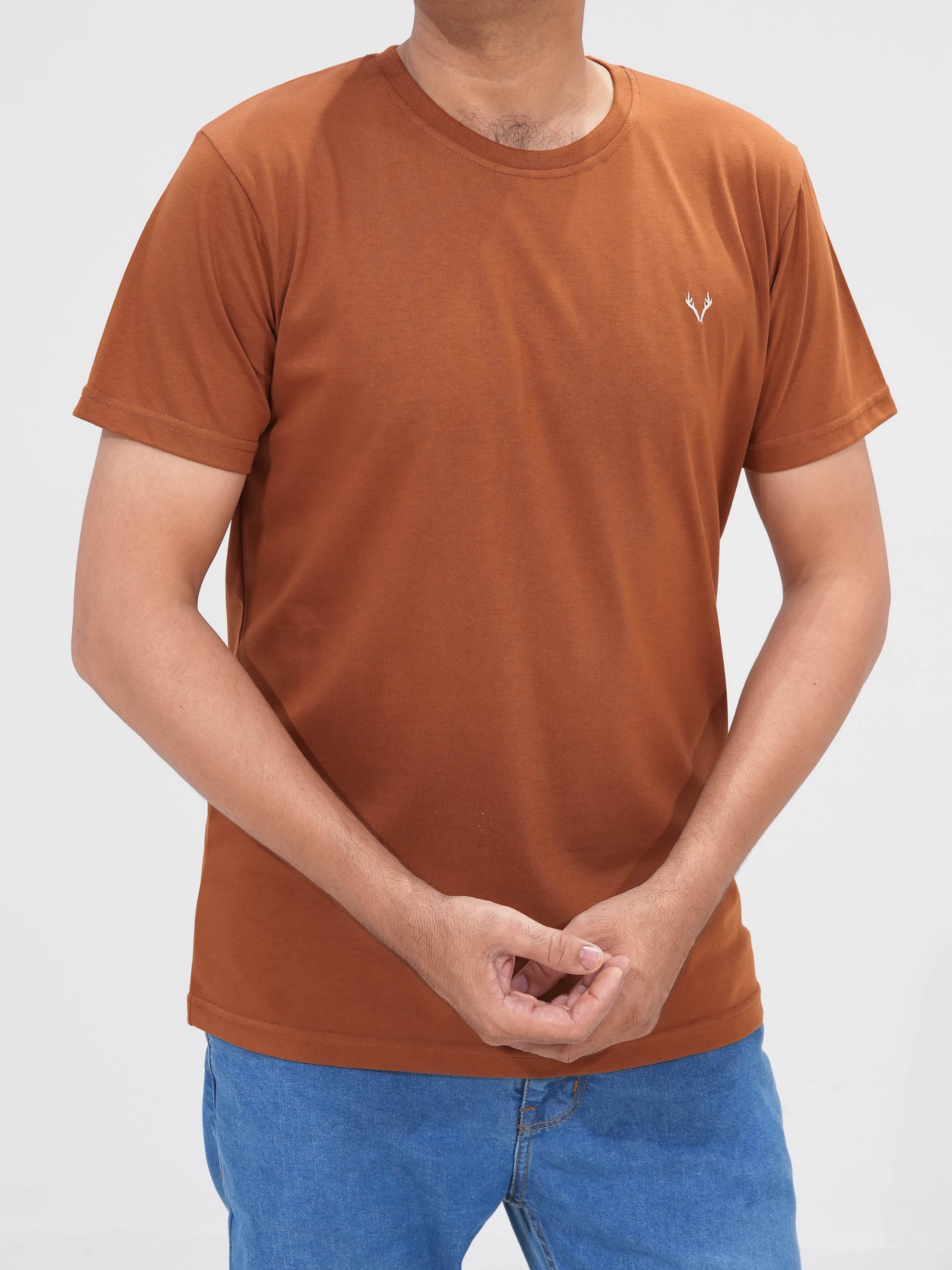 100% Cotton Plain Round Neck T-Shirt