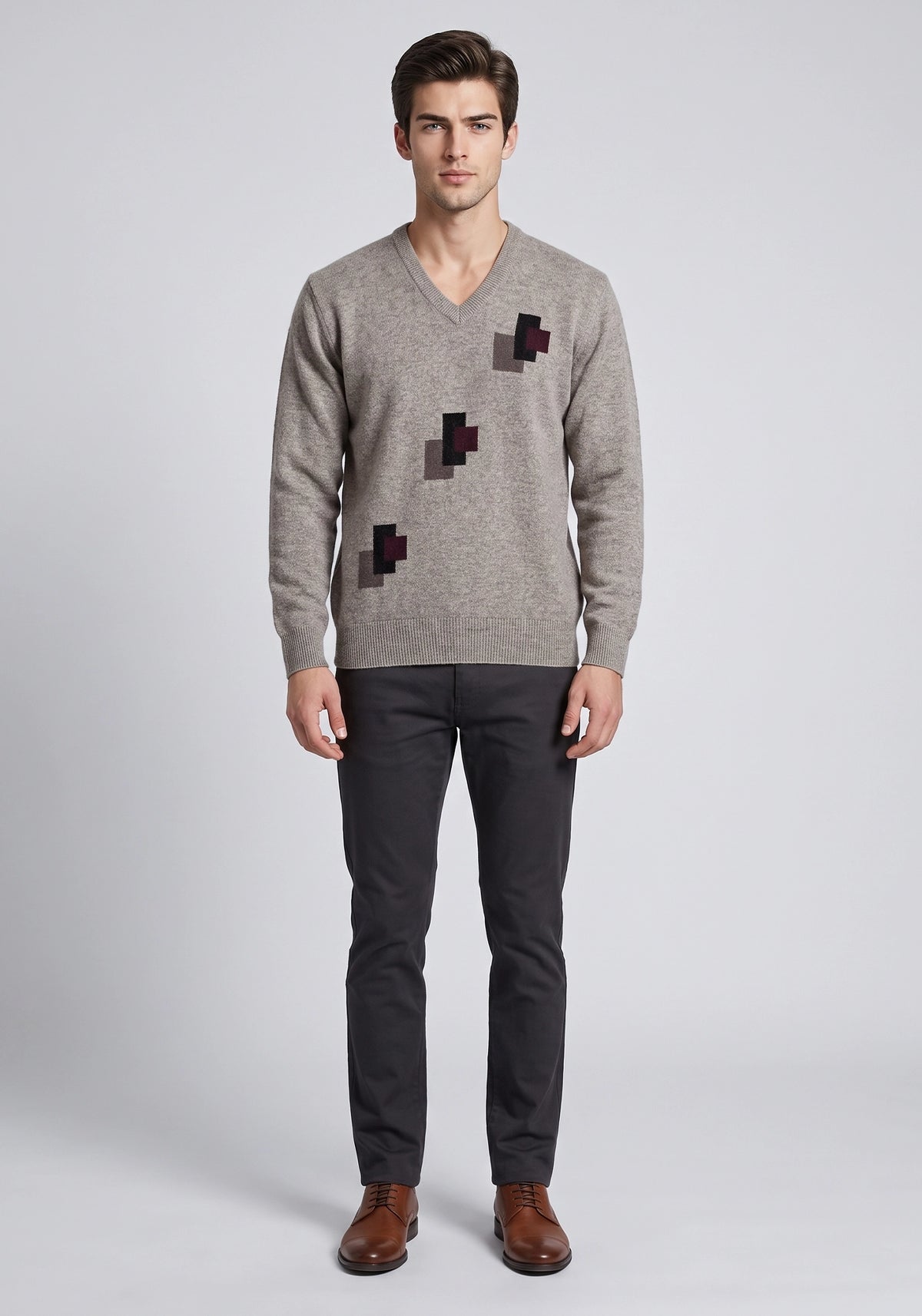 100% Lambswool Camel Mix Pullover