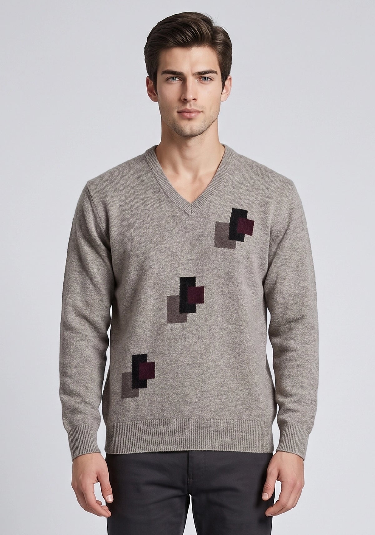 100% Lambswool Camel Mix Pullover
