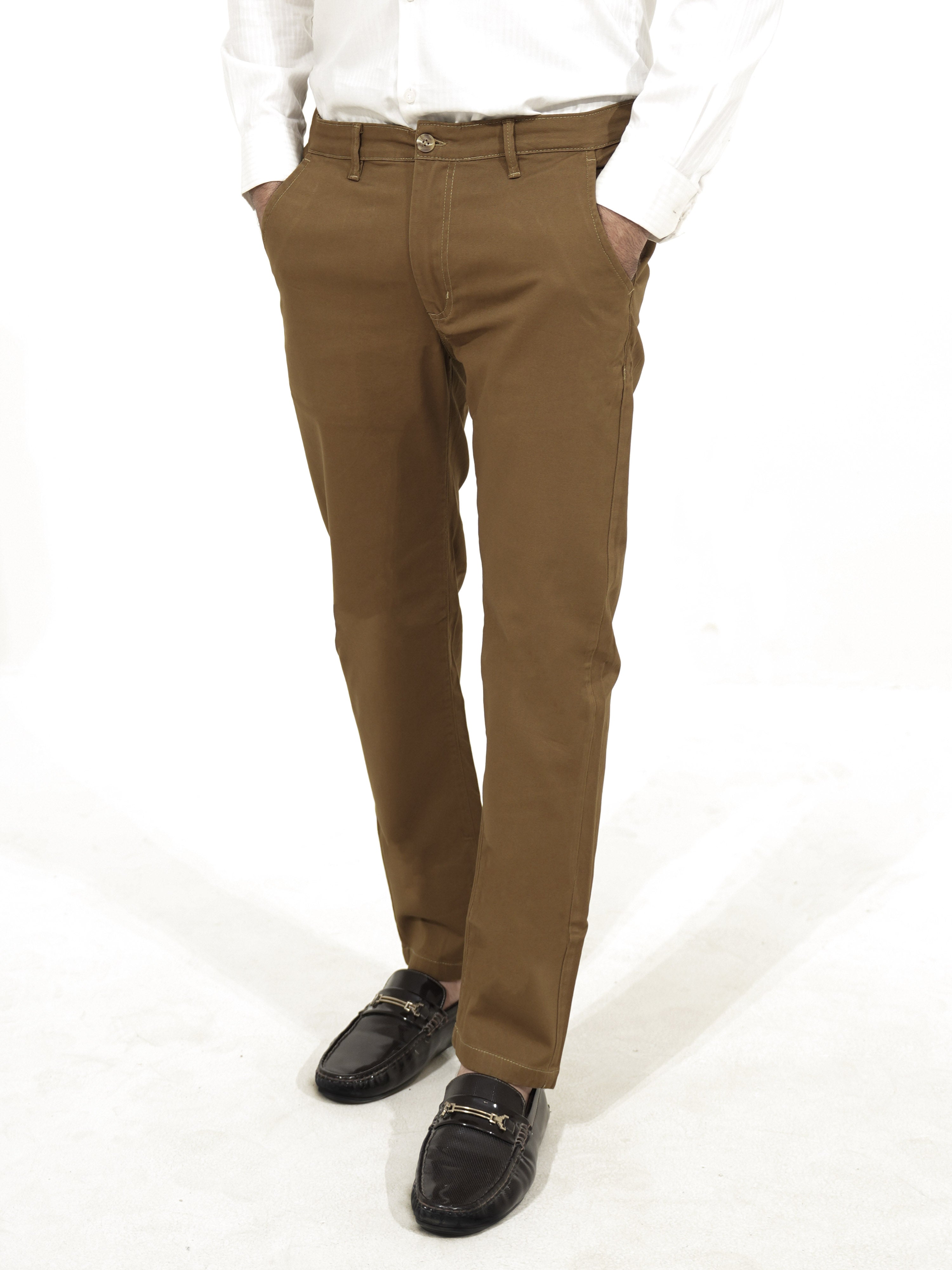 100% Cotton Camel Khaki Chino