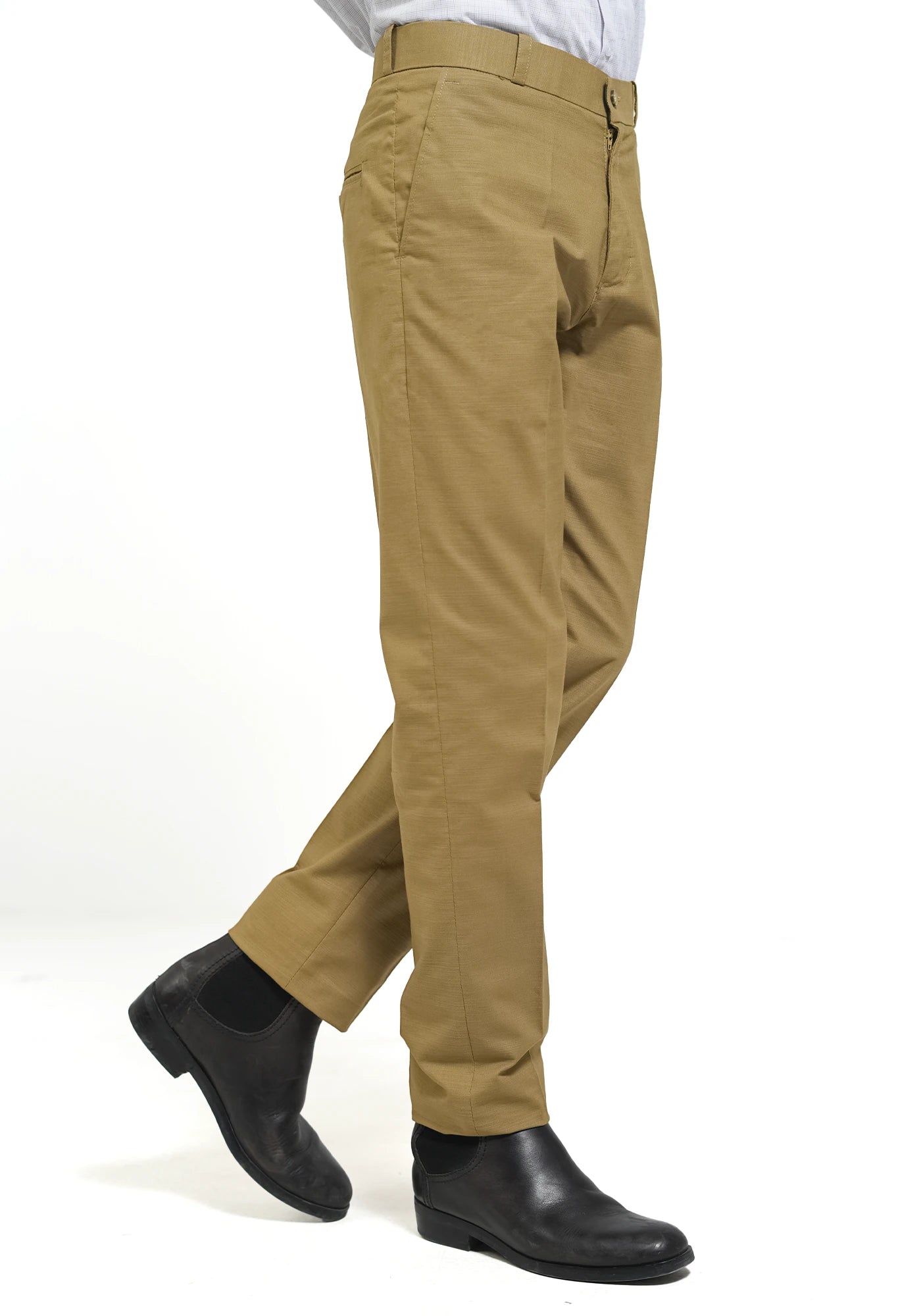 Linen Regular Fit Camel Dress Trouser