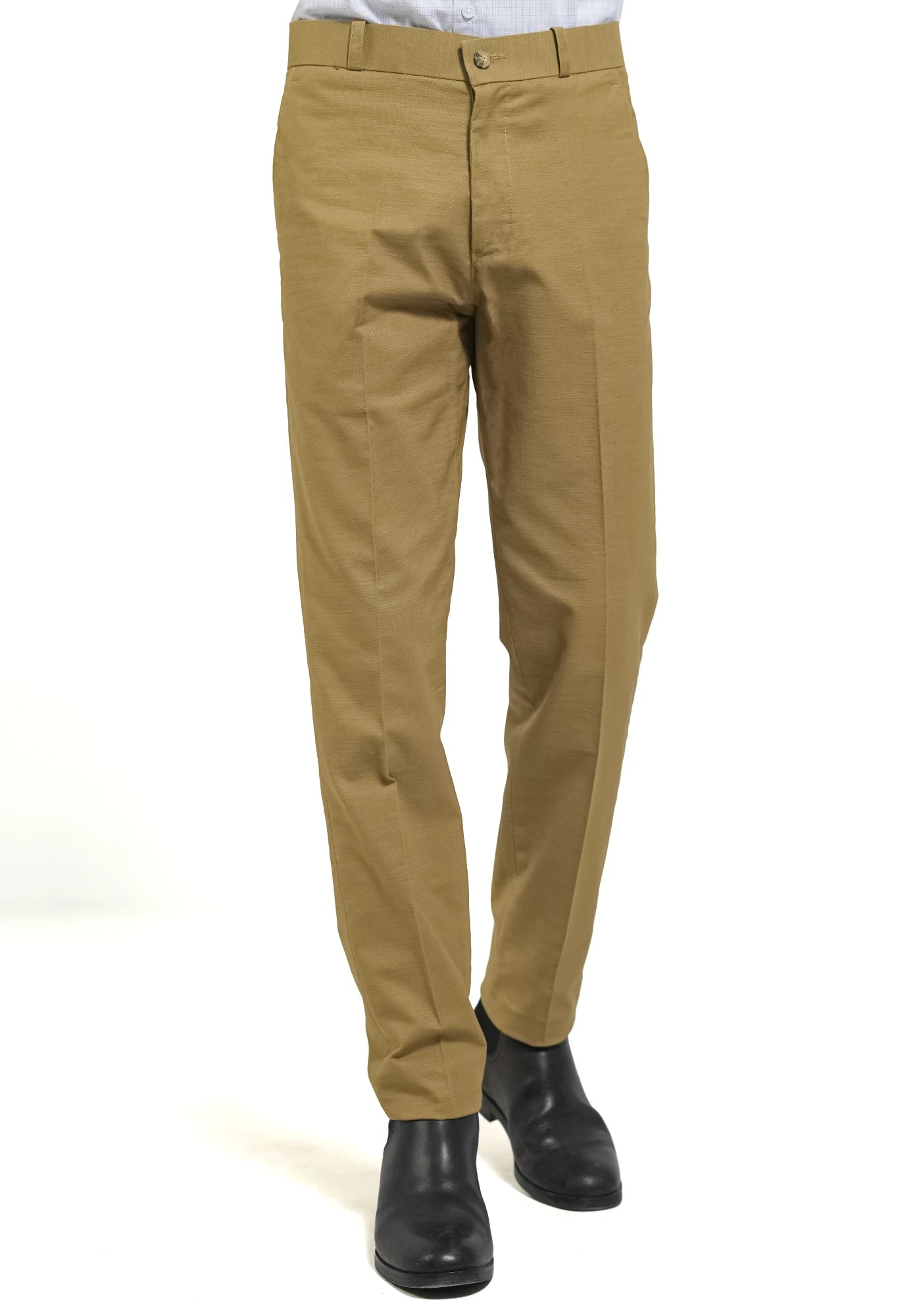 Linen Regular Fit Camel Dress Trouser