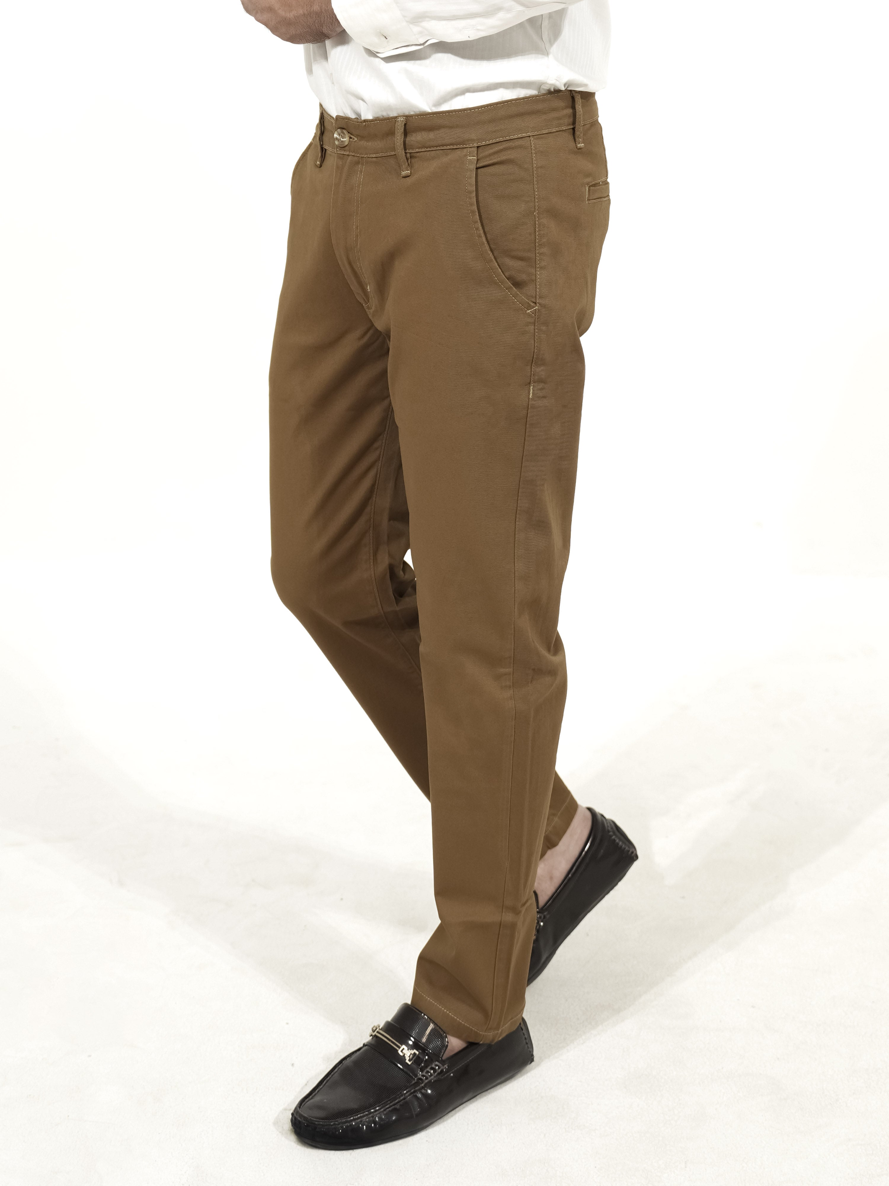 100% Cotton Camel Khaki Chino