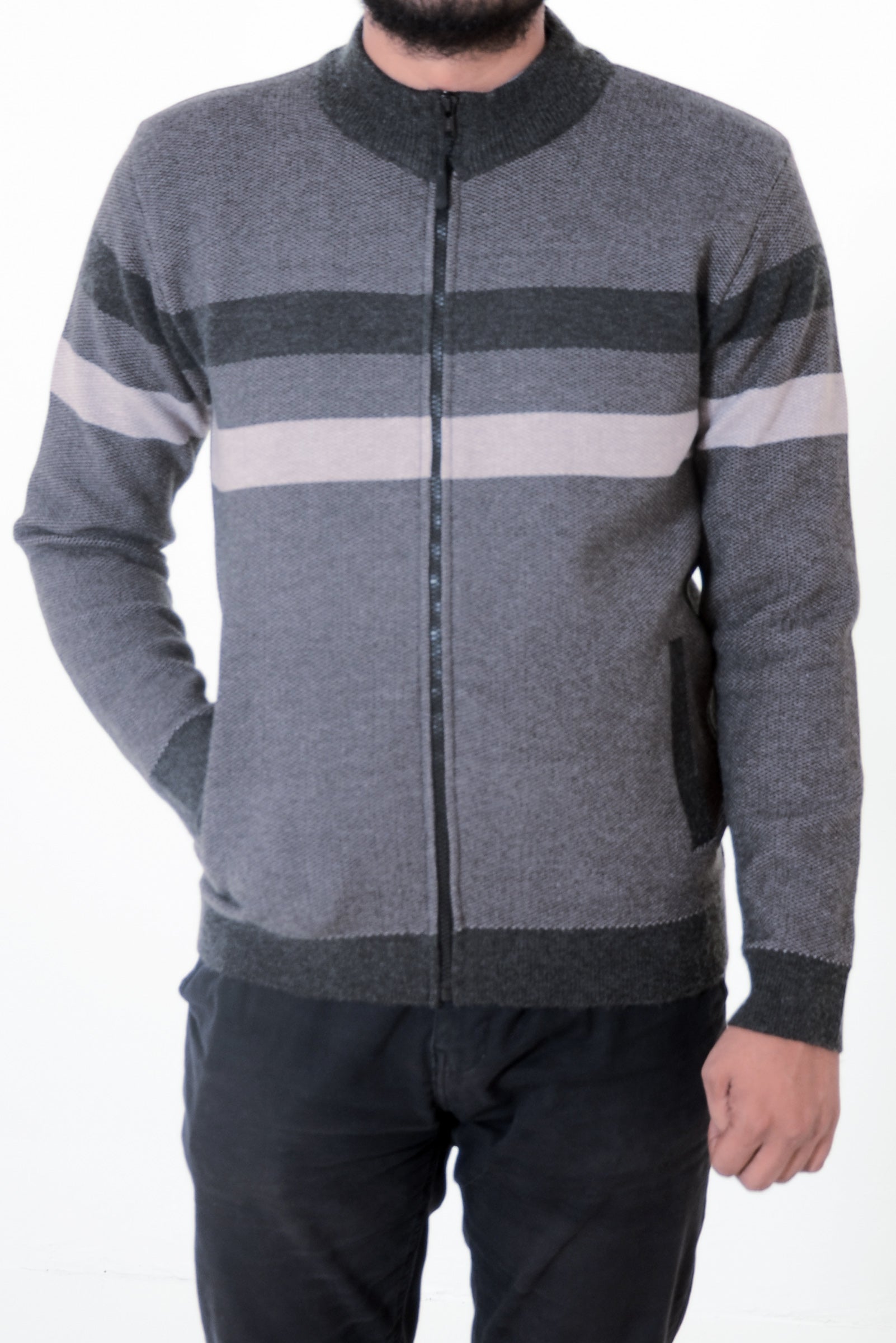 Soft Acrylic Wool Zipper Sweater