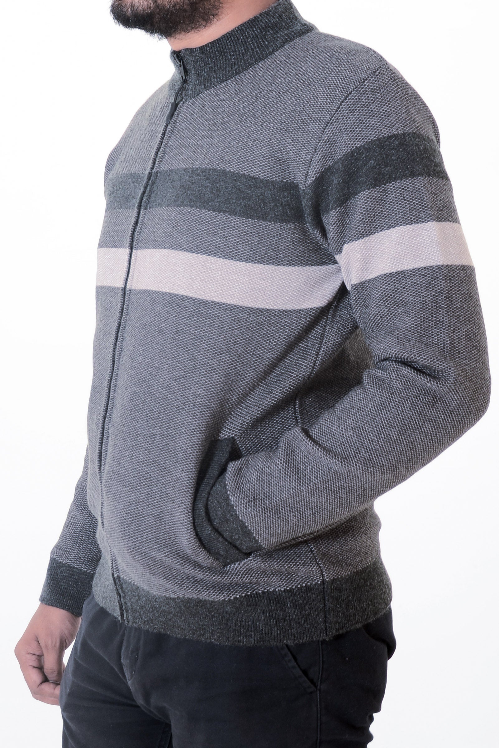 Soft Acrylic Wool Zipper Sweater