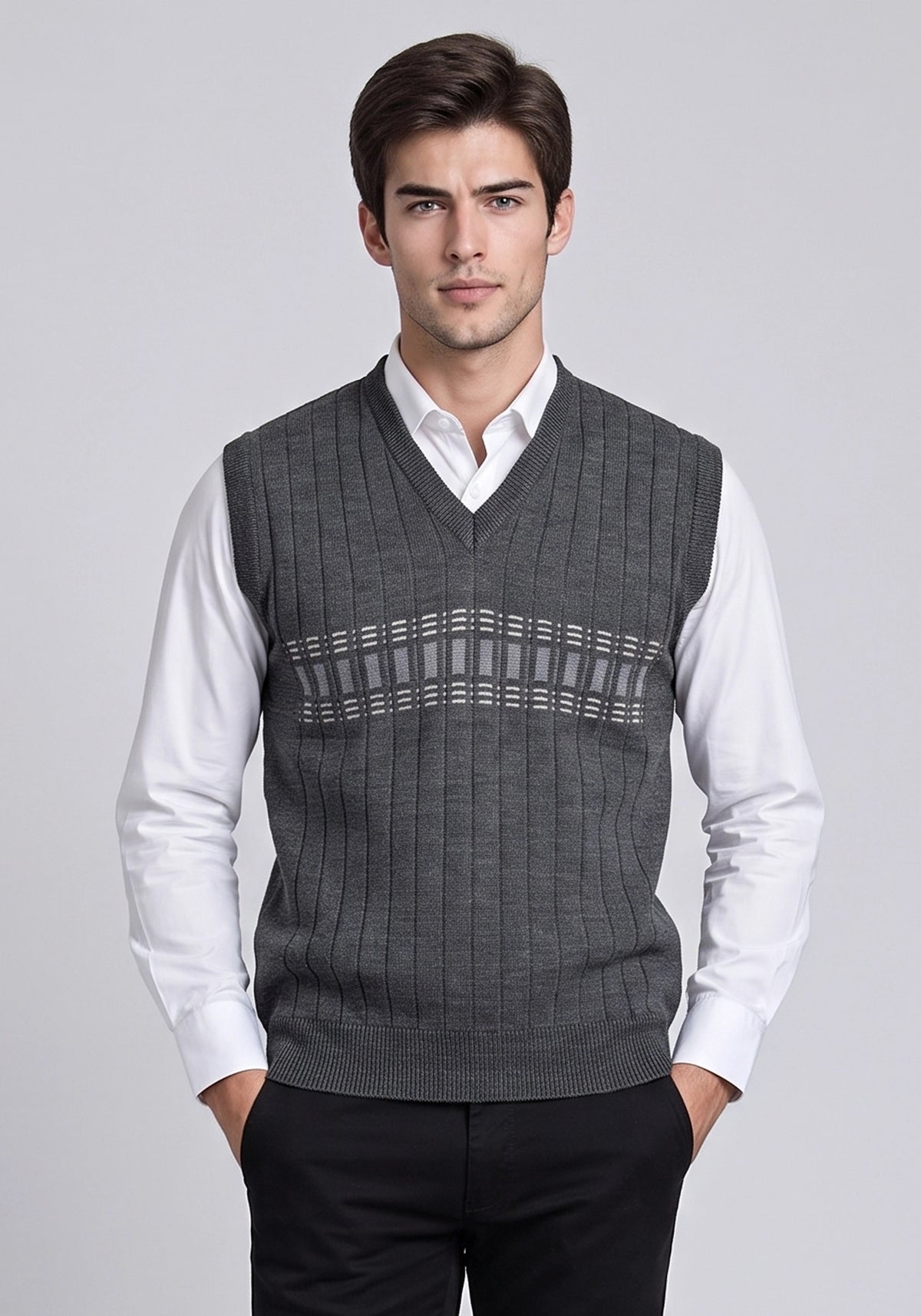Wool Blend Charcoal Sleeveless