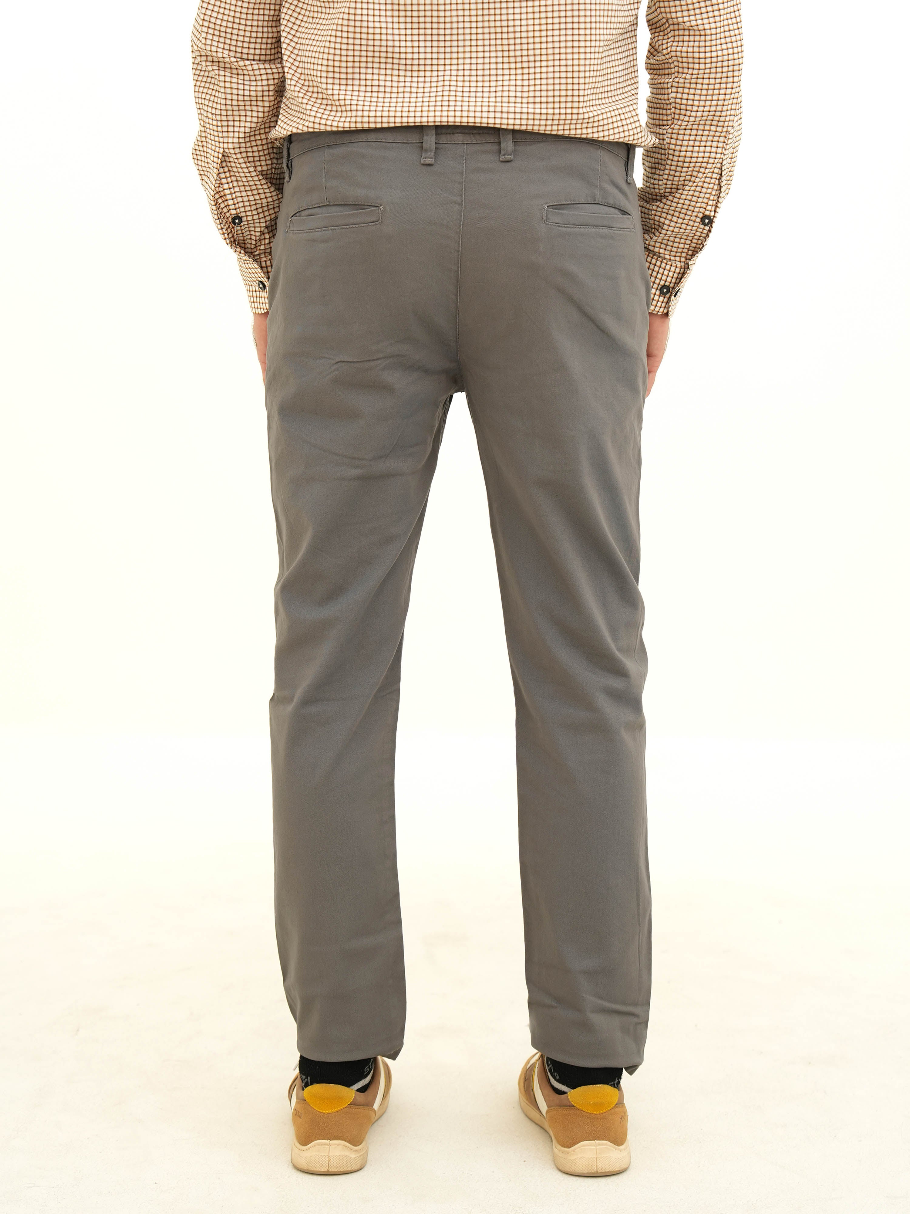 100% Cotton Camel Charcoal Chino