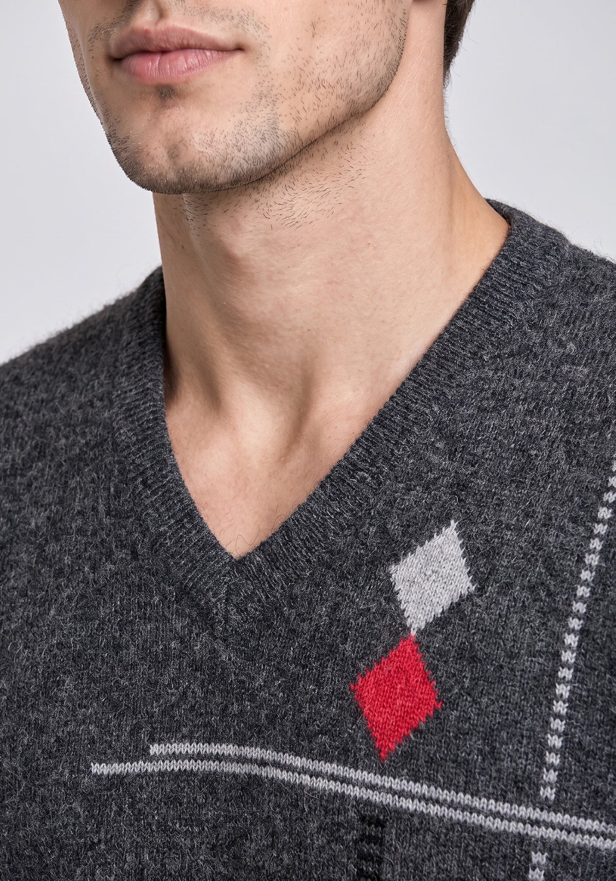 100% Lambswool Charcoal Pullover