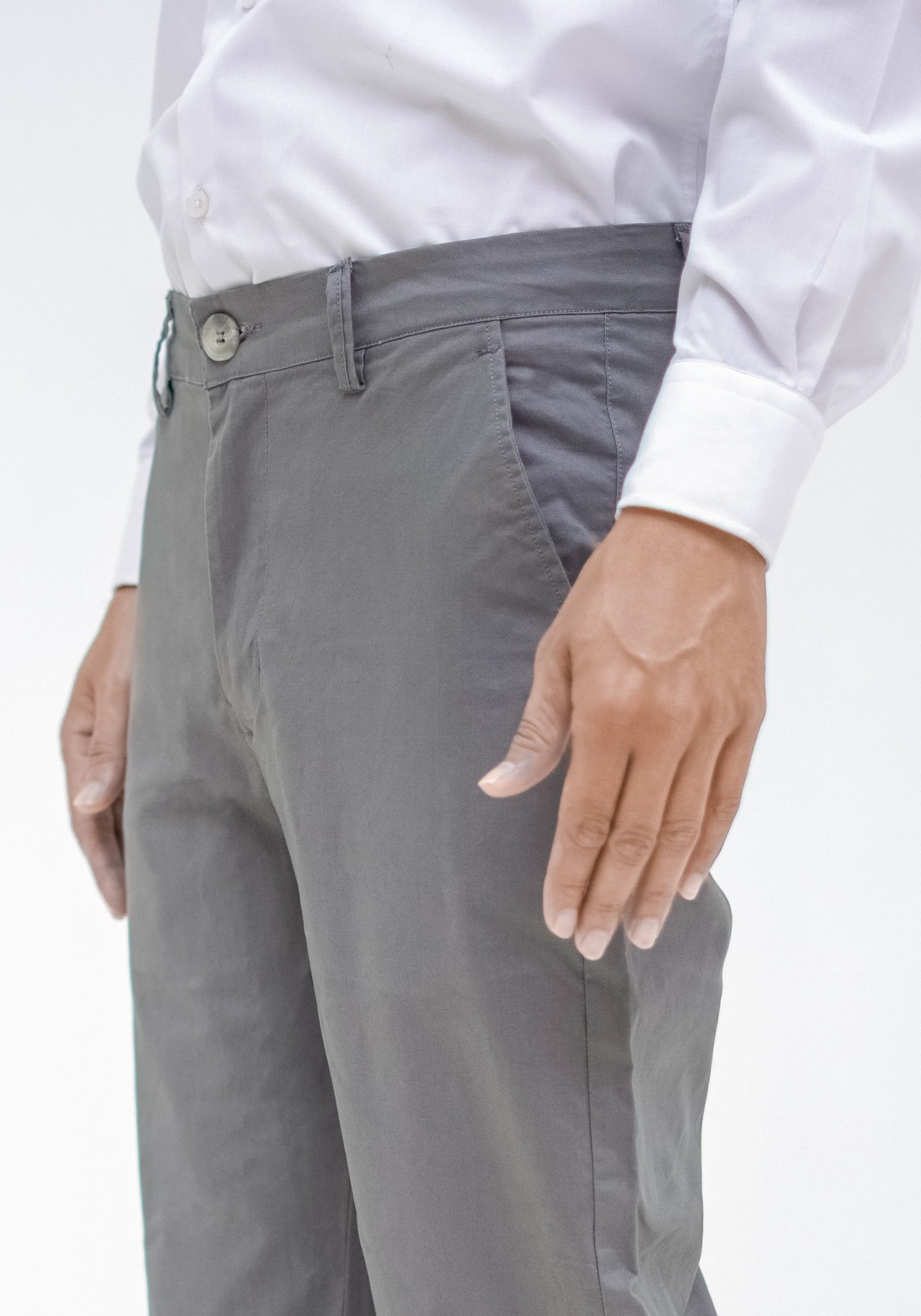 Fine Twill Fabric Khaki Pants