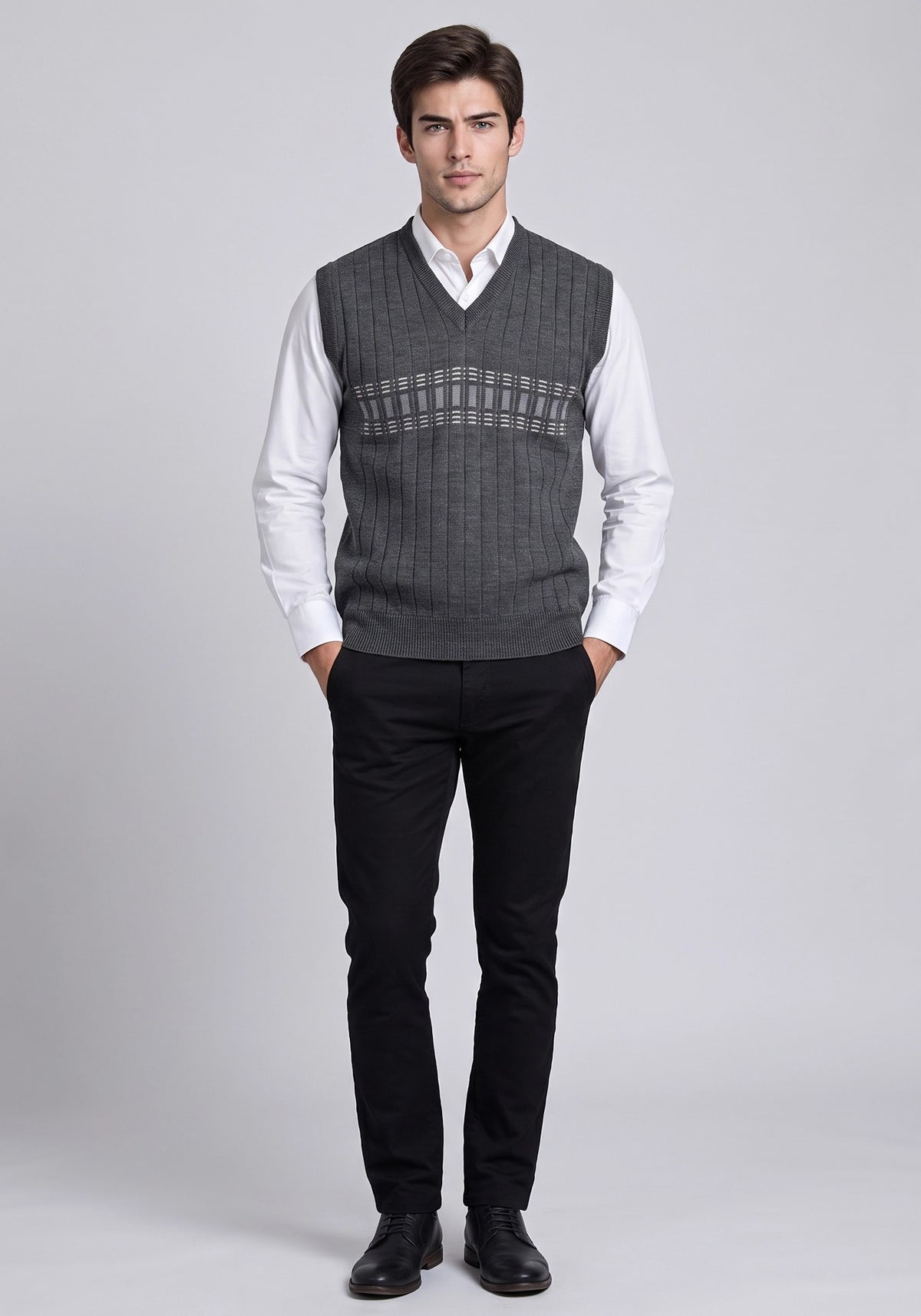 Wool Blend Charcoal Sleeveless
