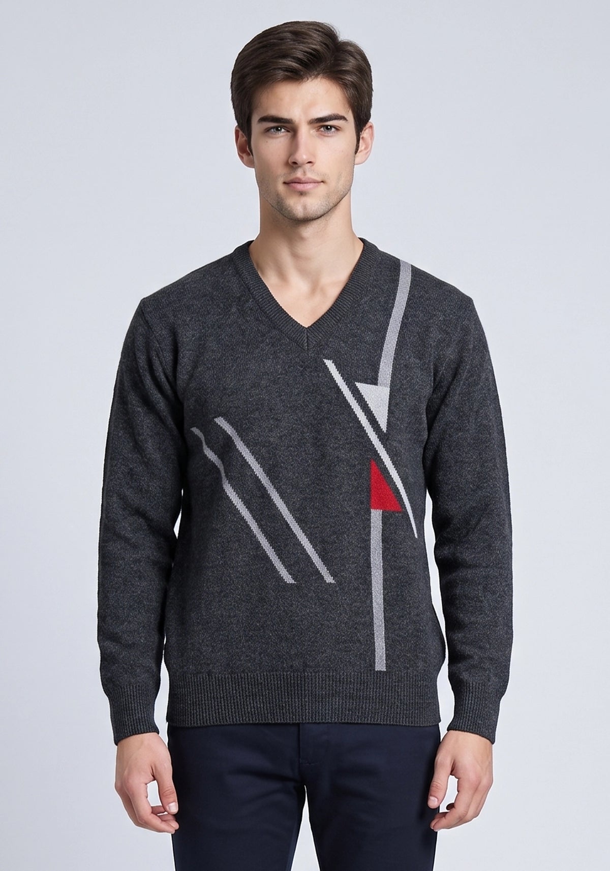 100% Lambswool Charcoal Pullover