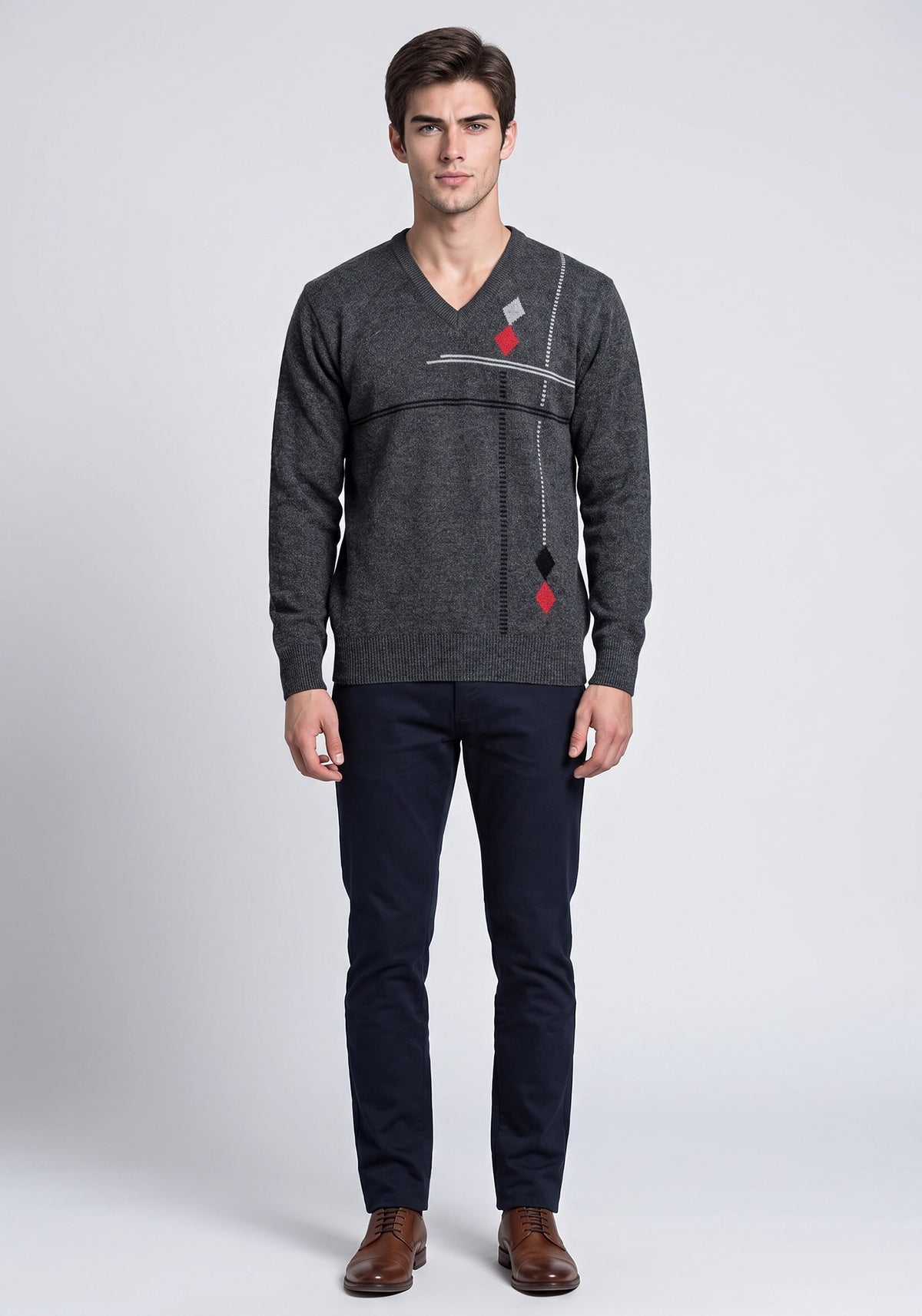 100% Lambswool Charcoal Pullover