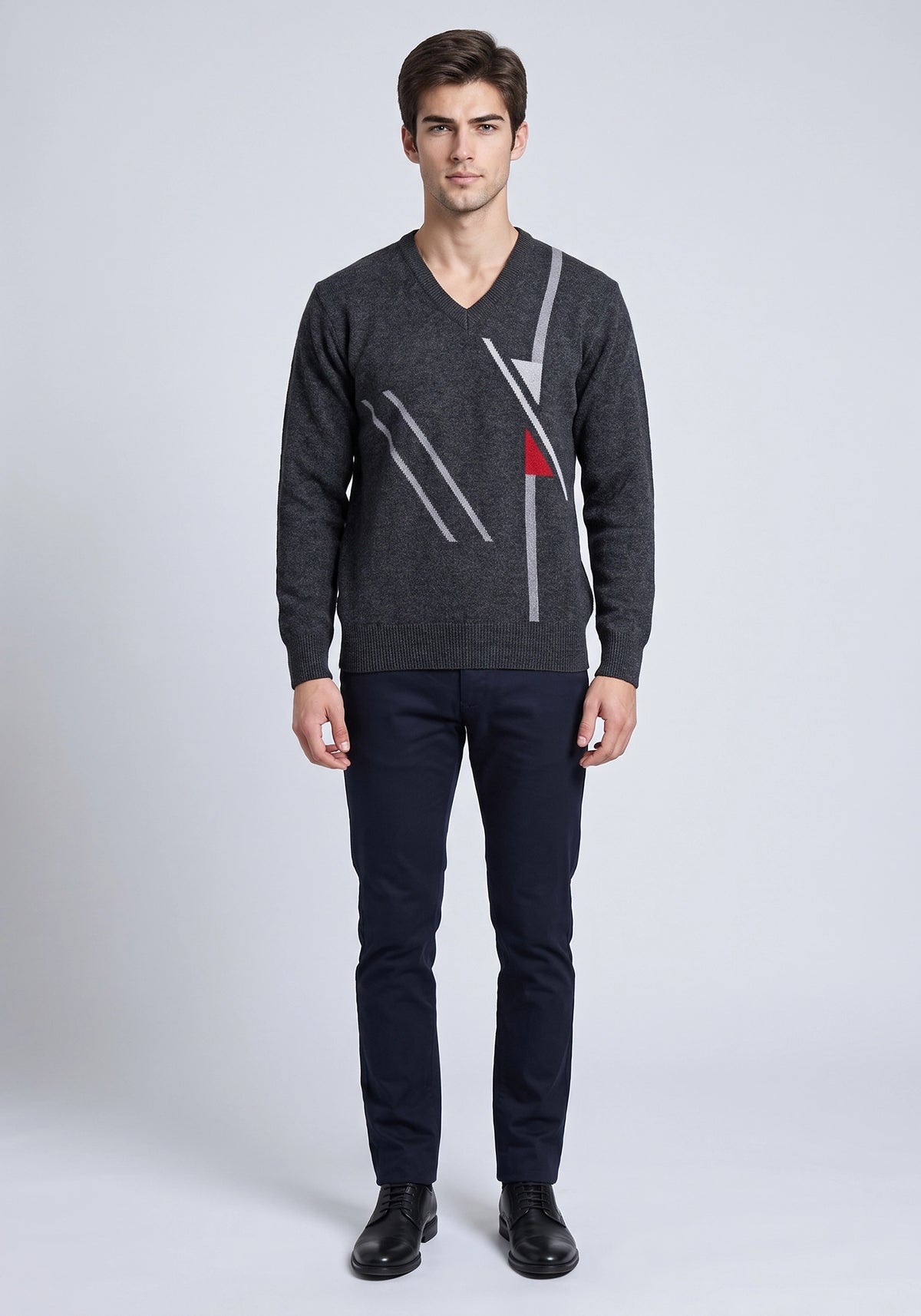 100% Lambswool Charcoal Pullover