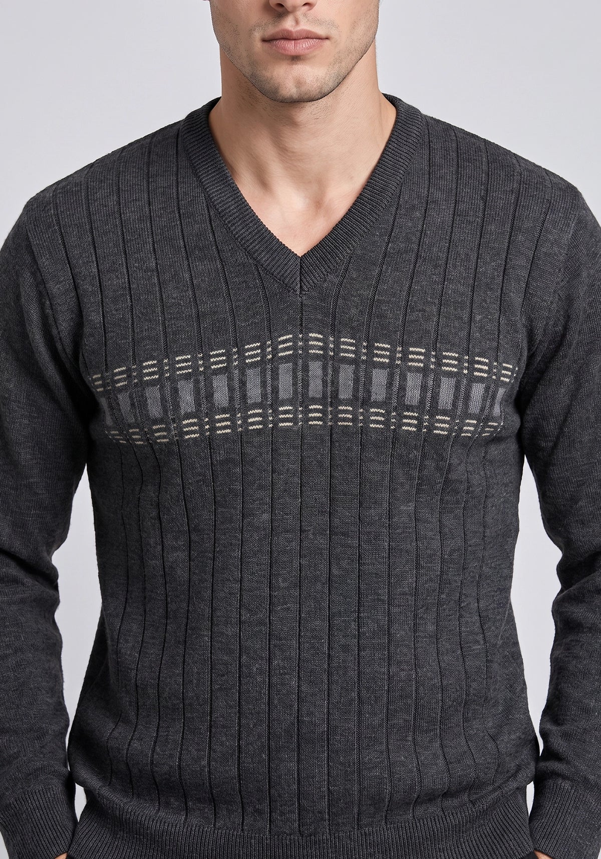 Wool Blend Charcoal Pullover