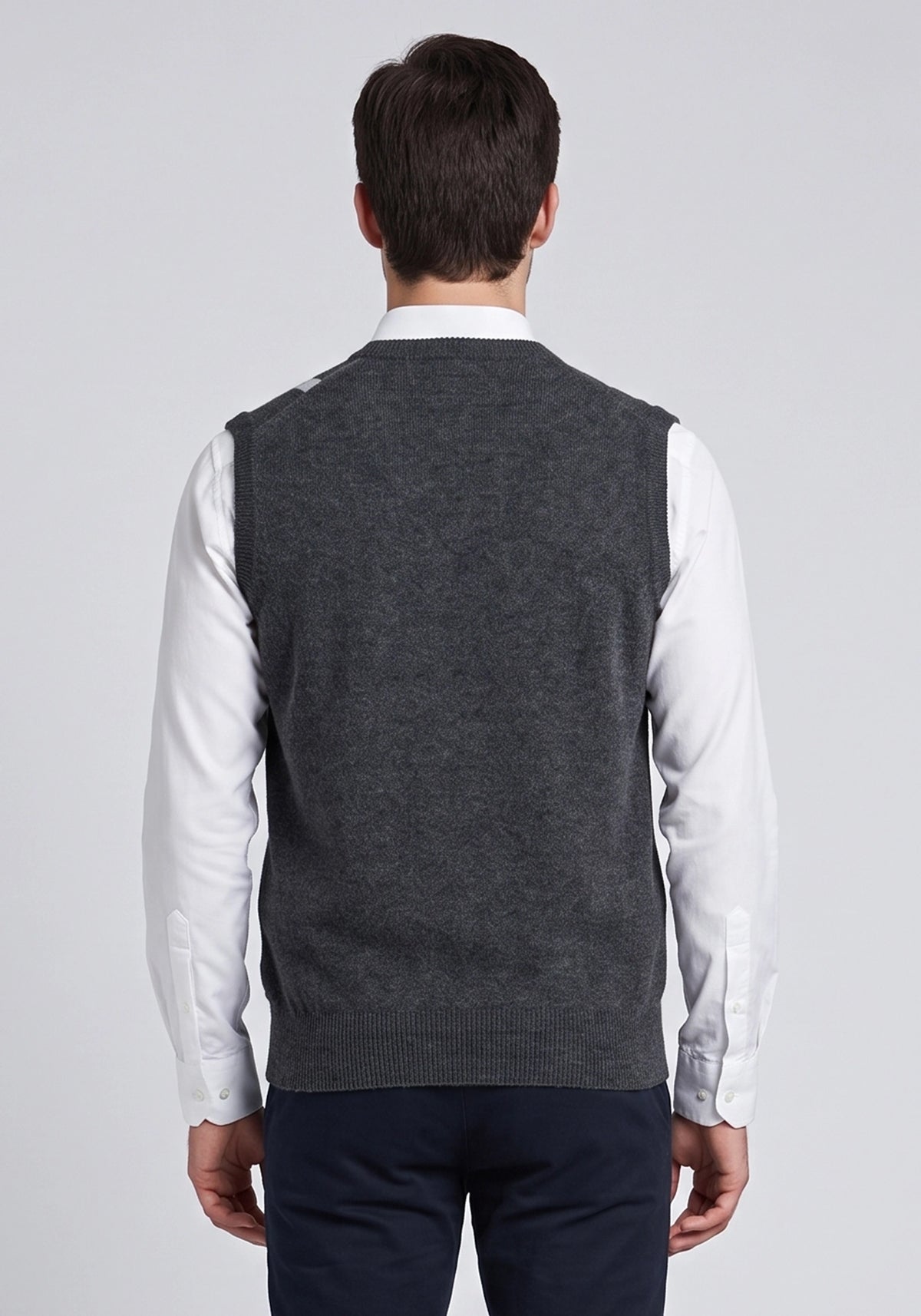 100% Lambswool Charcoal Sleeveless