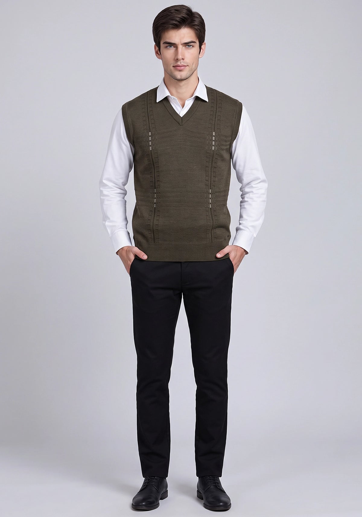 Wool Blend D Brown Sleeveless
