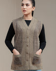Soft Acrylic Wool Sleeveless Cardigan