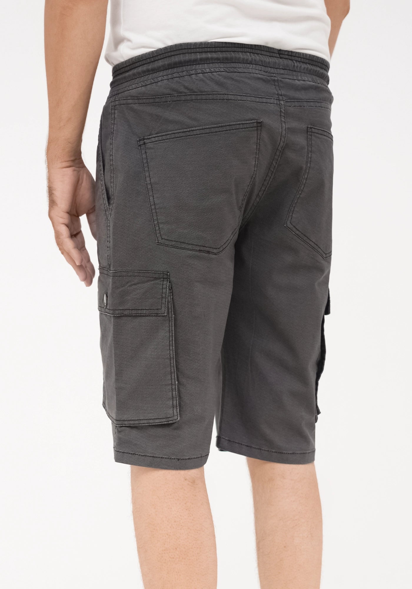 Men Dark Gray Cargo Shorts