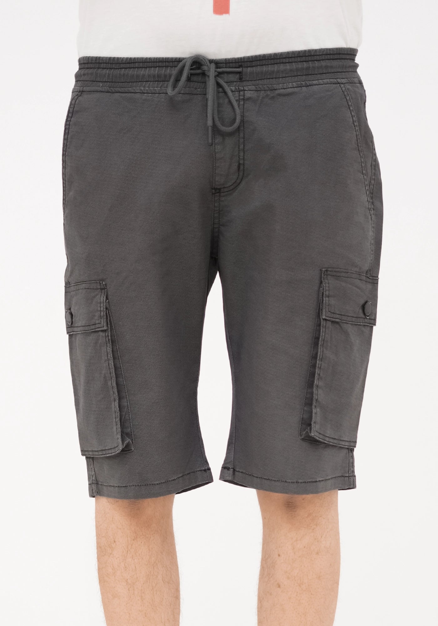 Men Dark Gray Cargo Shorts