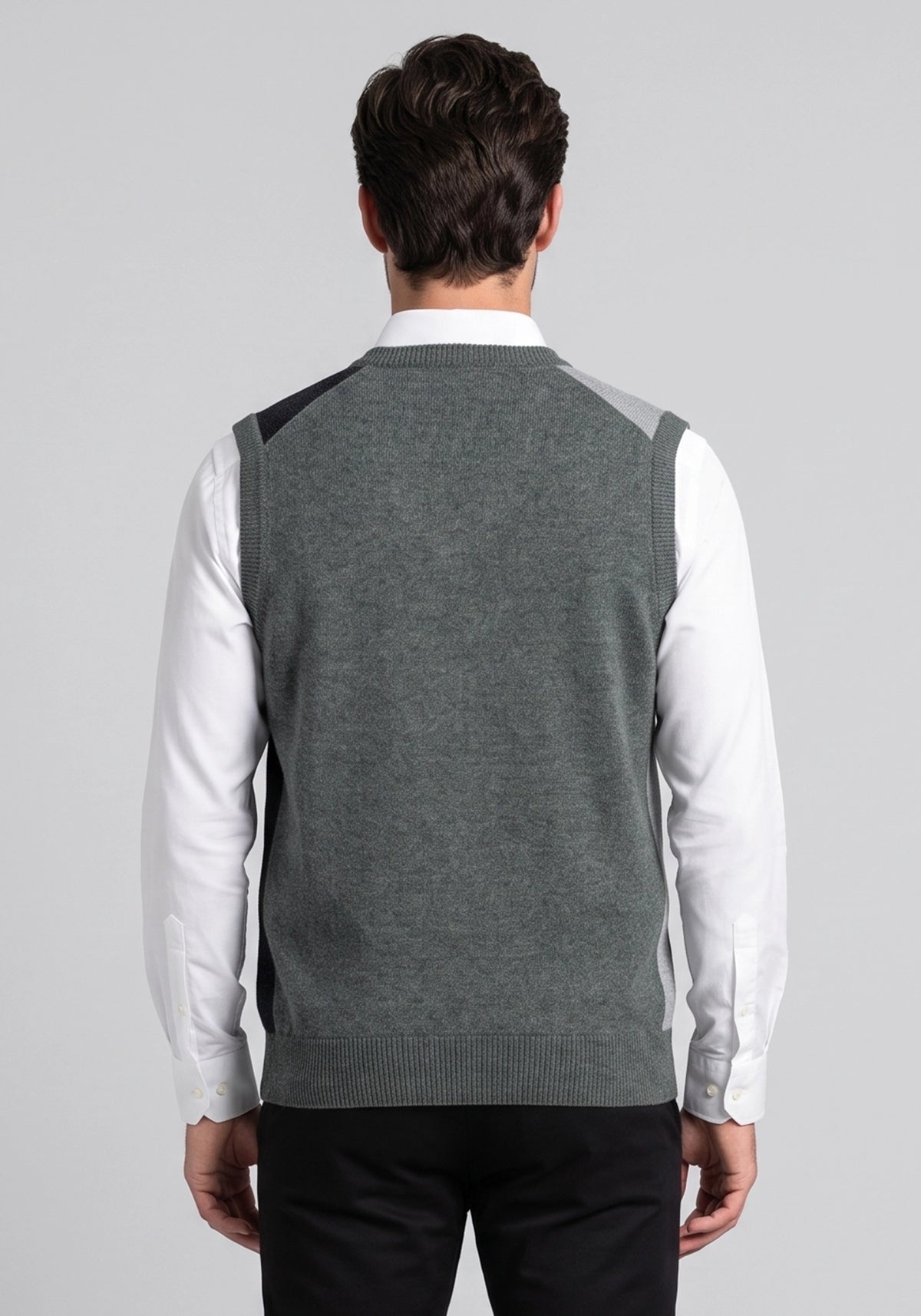 100% Lambswool Pine Forest Green Sleeveless