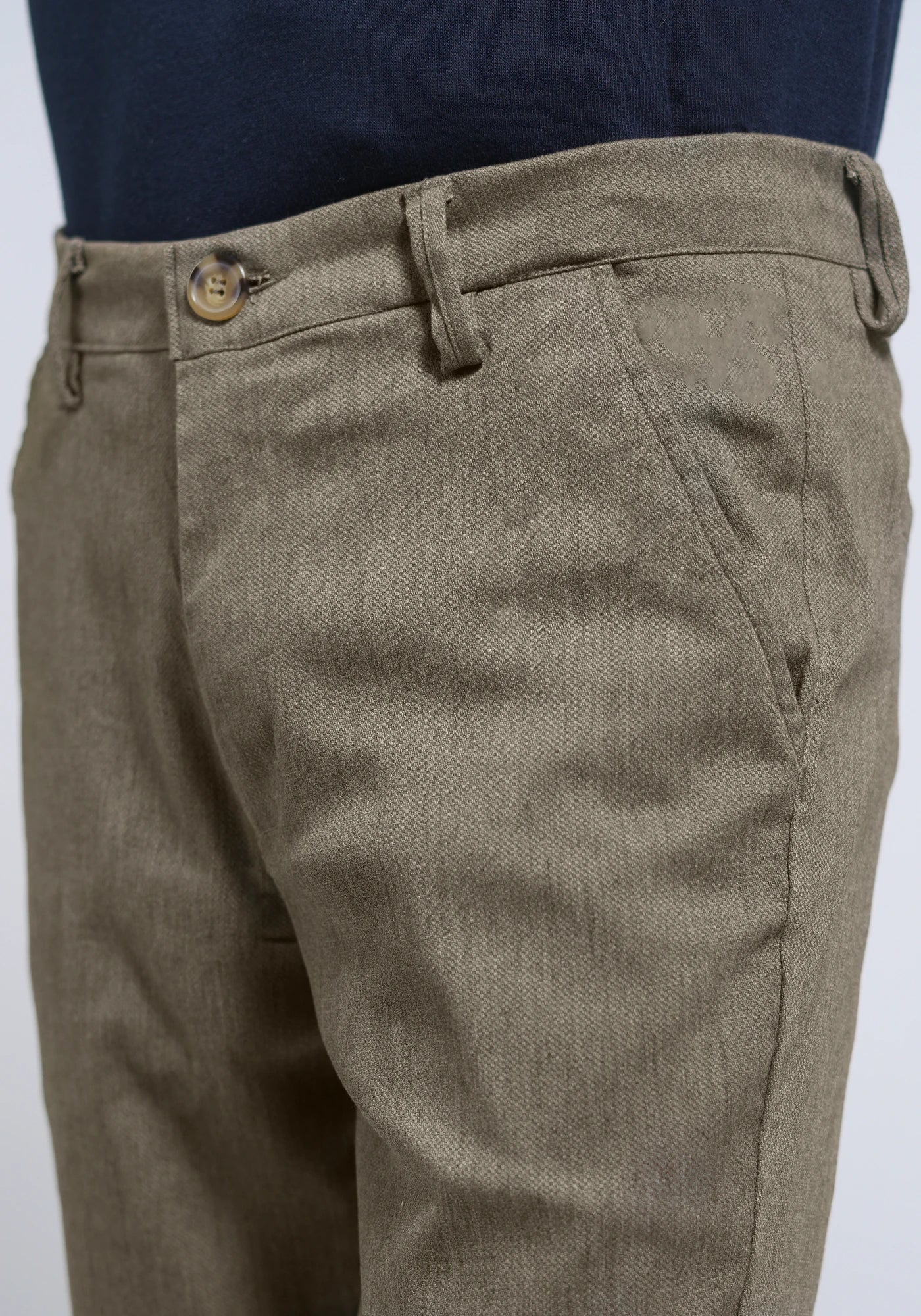 Poly Cotton Fabric D Brown Khaki's Pant
