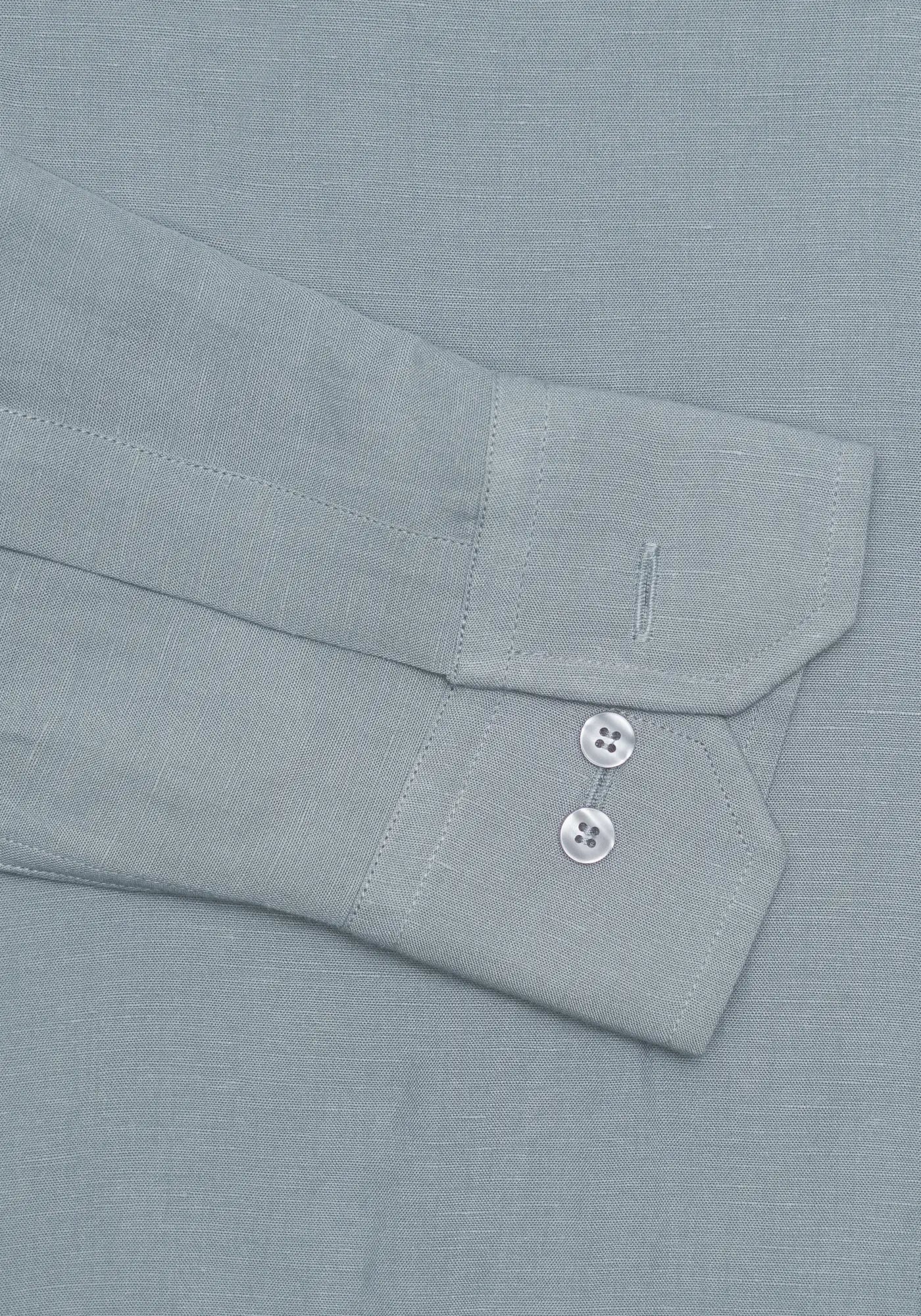 Linen Dusty Grey Plain Formal Shirt