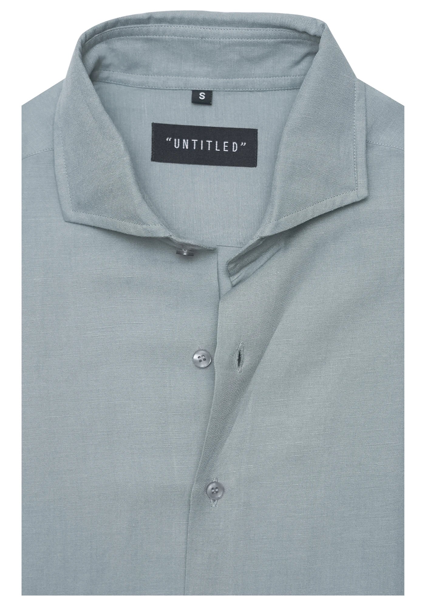 Linen Dusty Grey Plain Formal Shirt