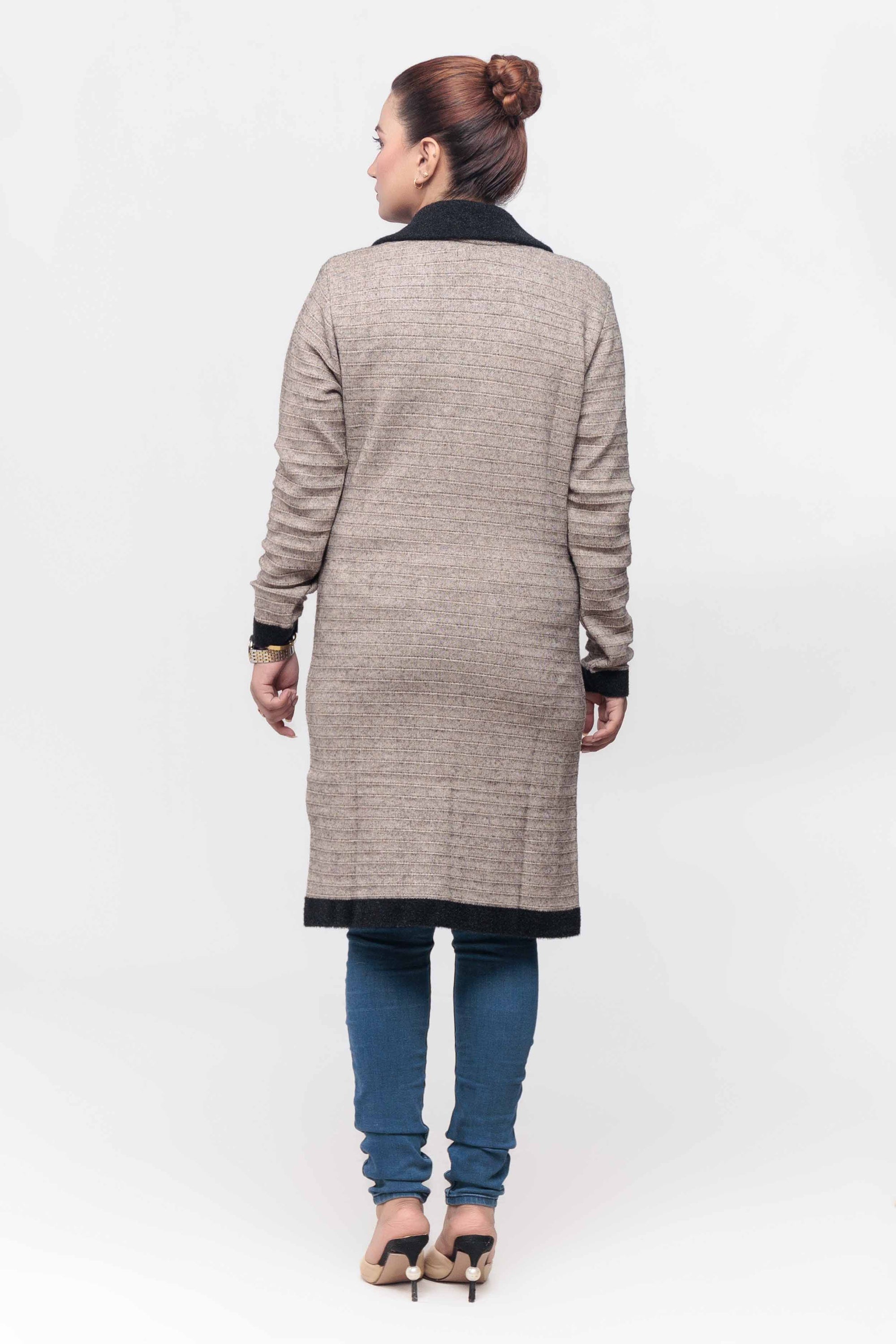 Acrylic Wool Long Coat